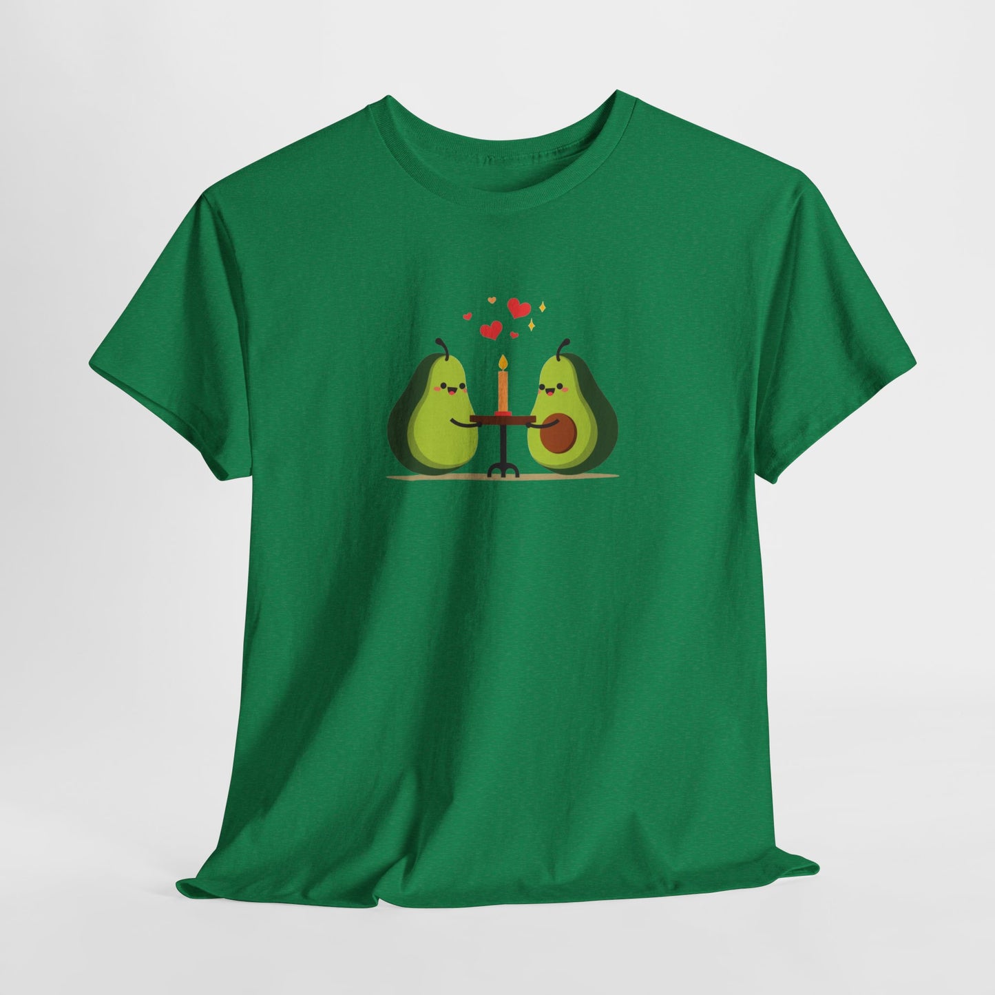 Cute Avocado Couple T-Shirt – “Avocuddles Date Night” – Funny Romantic Tee for Foodie Lovers & Veggie Fans