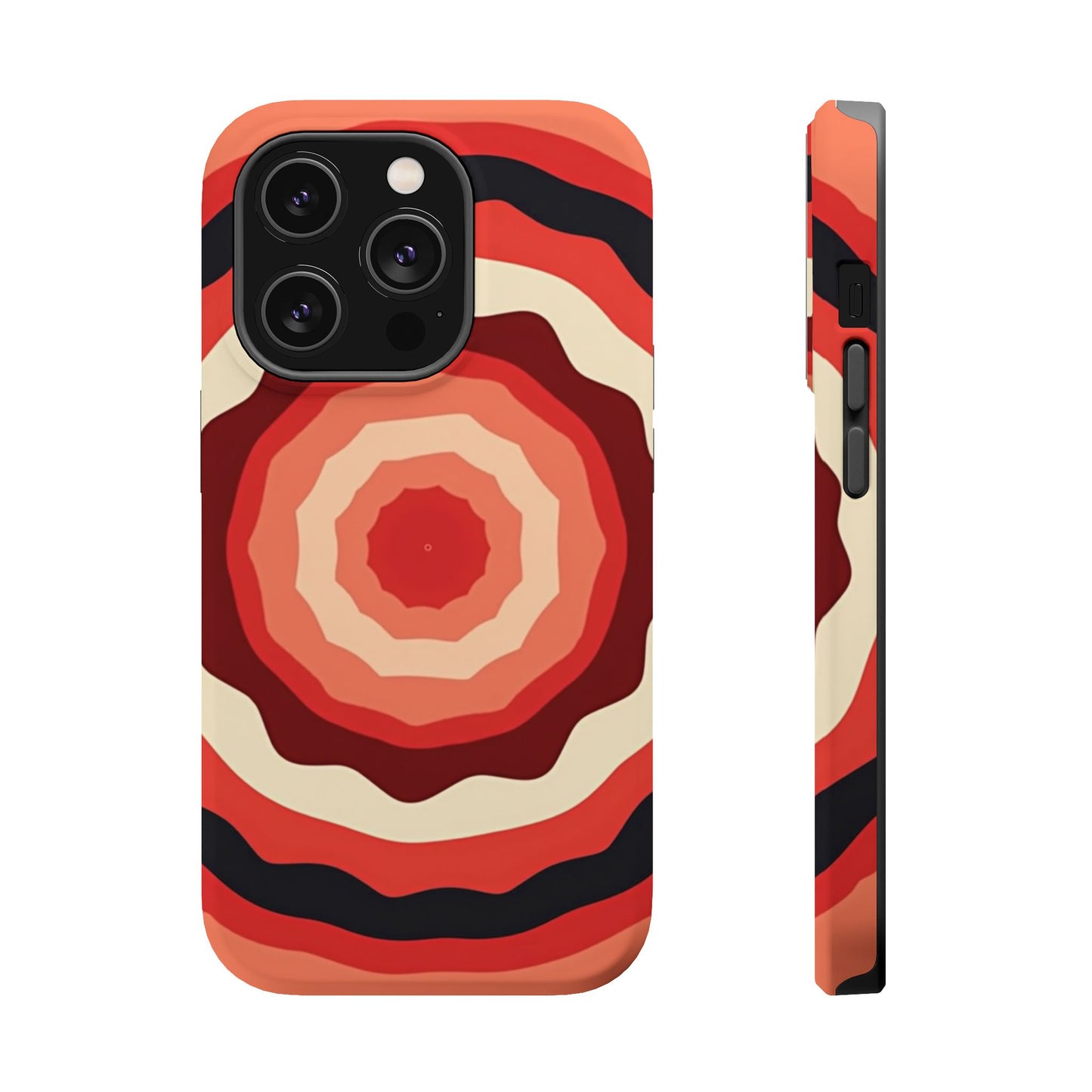 Retro Sunset iPhone Case - 70s Inspired Floral Design, Aesthetic Gift Idea