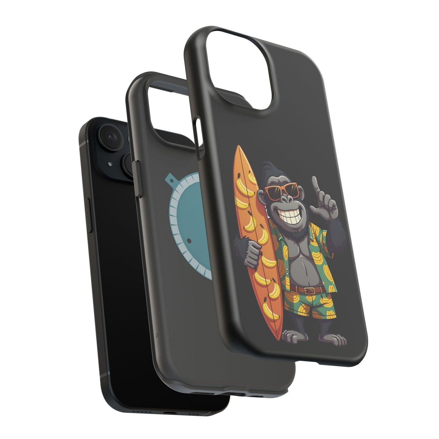 Banana Vibes Surf Gorilla Phone Case β Tropical Chill Meets Jungle Fun