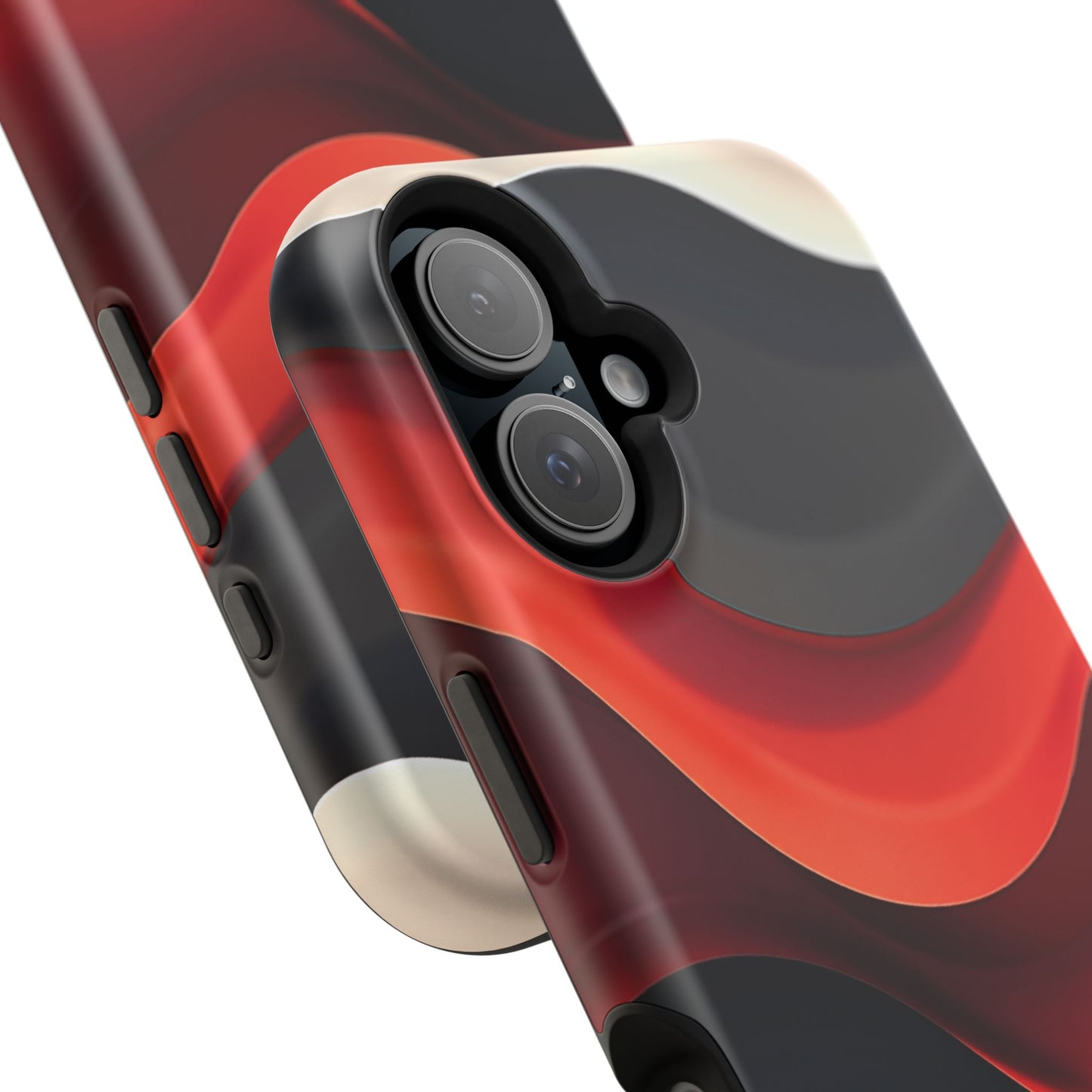 Red Wave Phone Case - Abstract Aesthetic iPhone Case | Modern Art Design | Gifts for Her | Dramatic Crimson Style