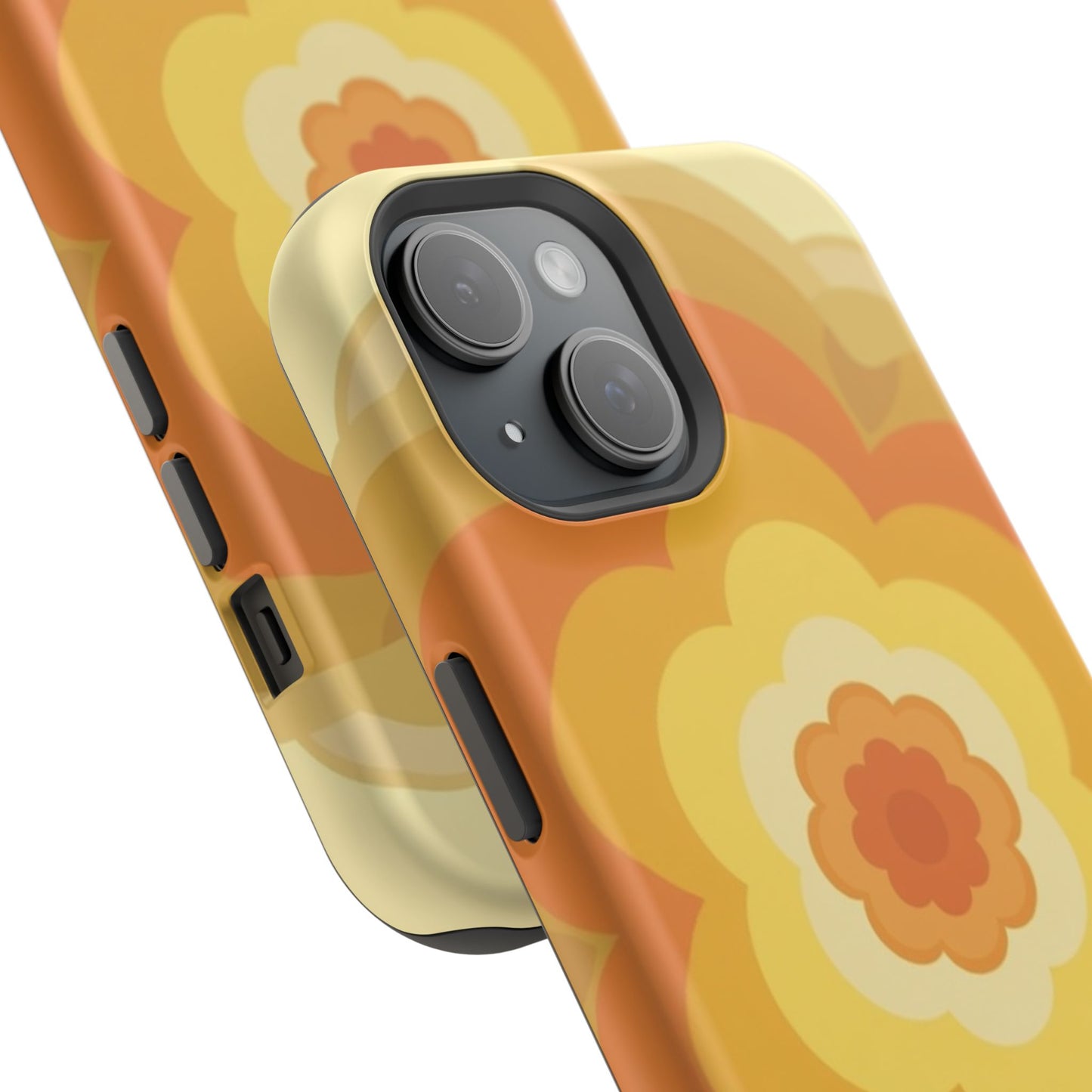 Vintage Floral iPhone Case - 70s Retro Flower Design, Groovy Aesthetic Gift Idea