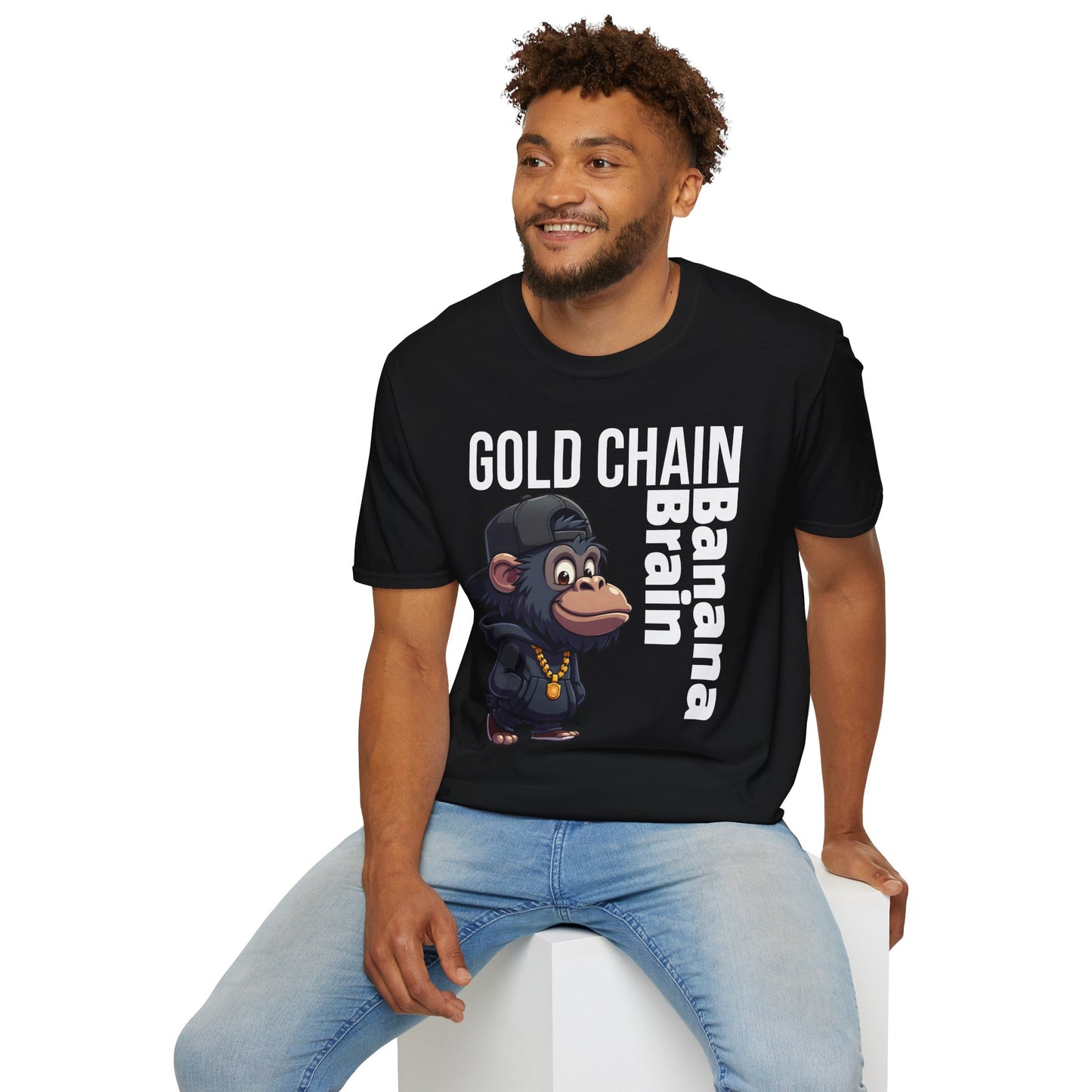 Gold Chain Banana Brain β Funny Hip-Hop Chimp T-Shirt