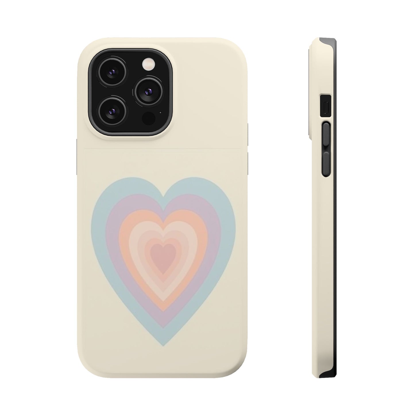 Pastel Heart iPhone Case - Retro Aesthetic Y2K Gift - Cute Phone Accessories