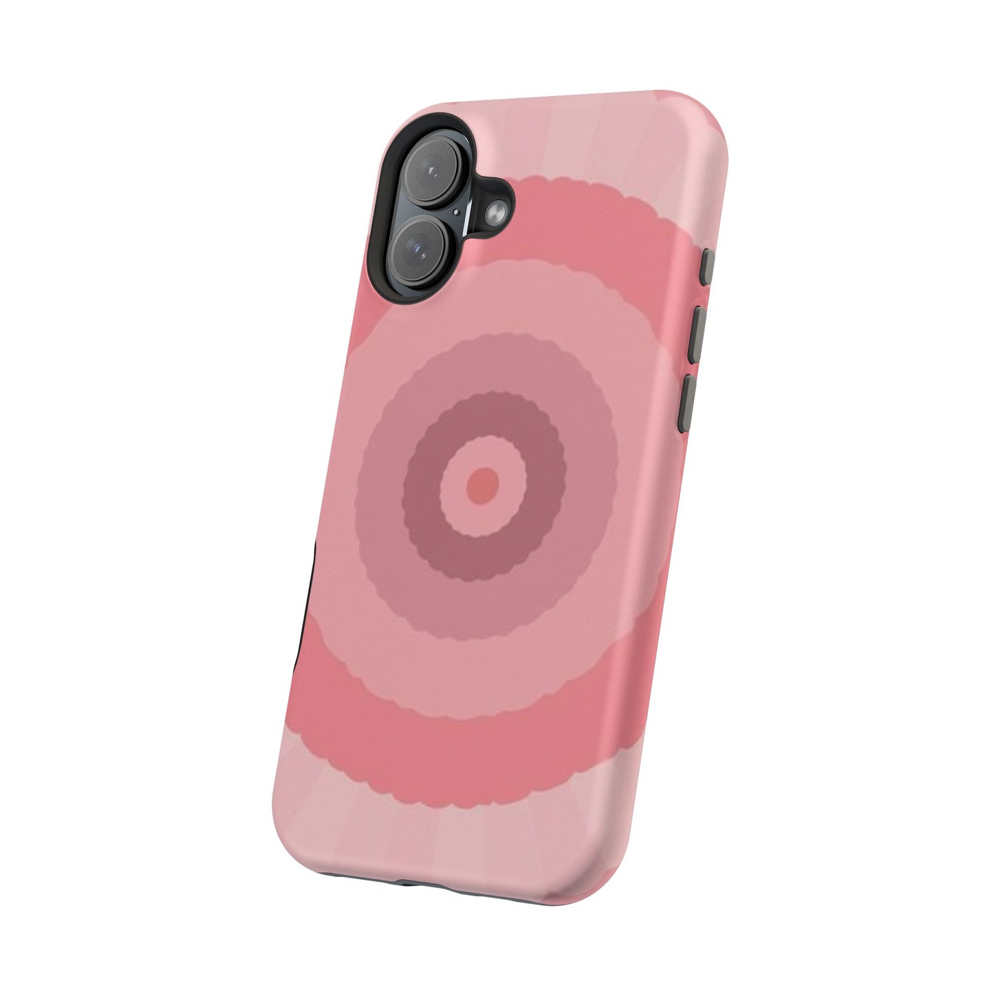 Retro Pink iPhone Case - 70s Aesthetic Wave Design - Cute Y2K Accessory