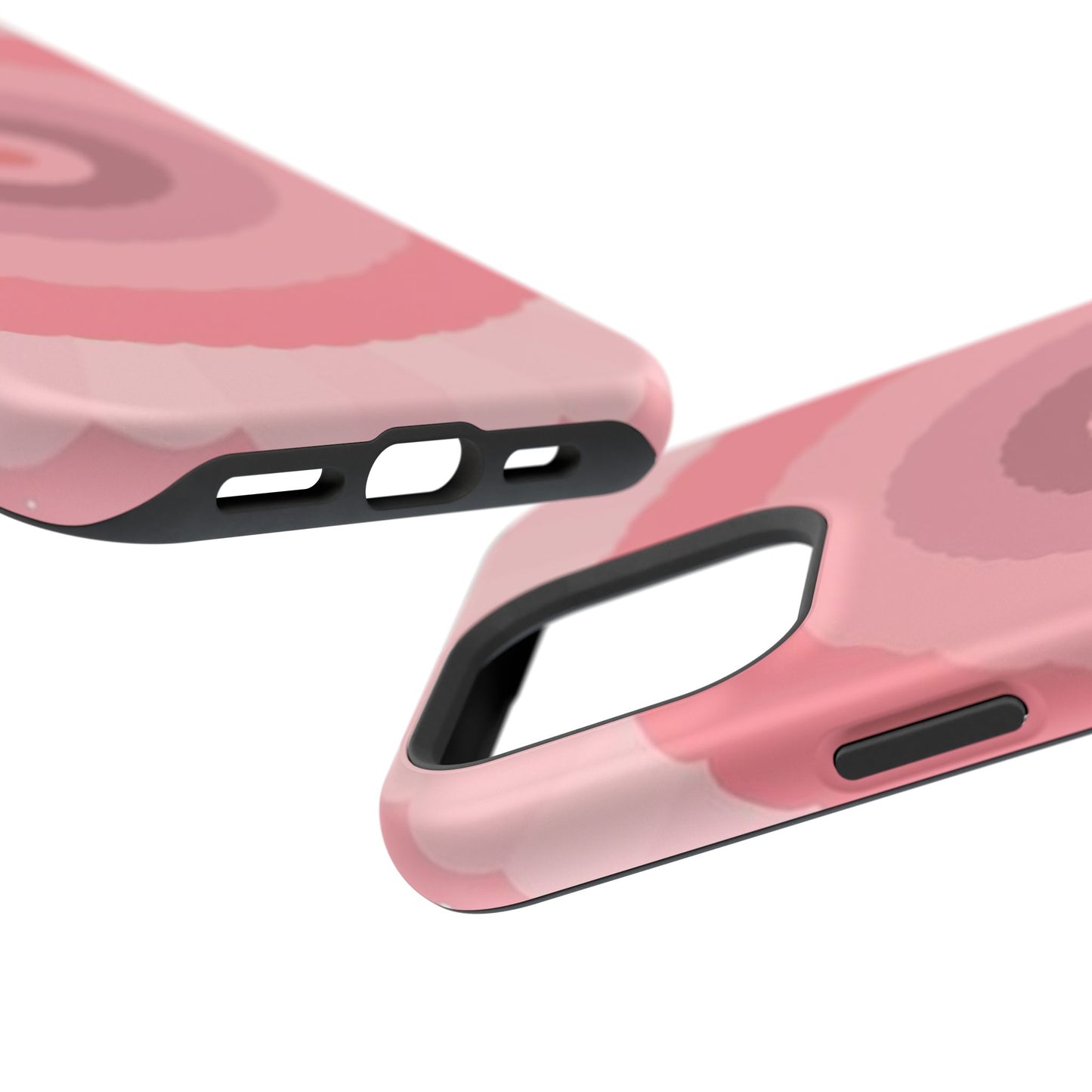 Retro Pink iPhone Case - 70s Aesthetic Wave Design - Cute Y2K Accessory