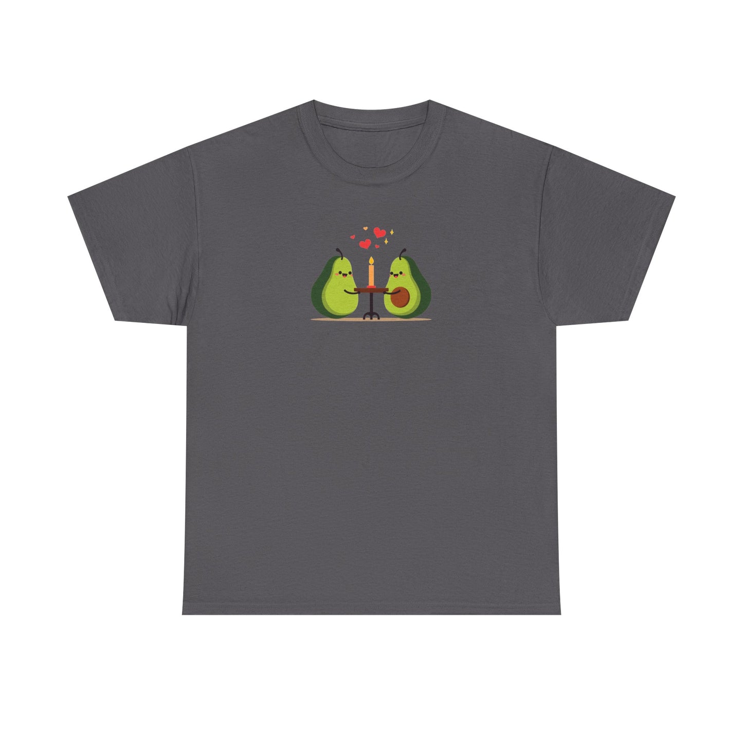 Cute Avocado Couple T-Shirt – “Avocuddles Date Night” – Funny Romantic Tee for Foodie Lovers & Veggie Fans