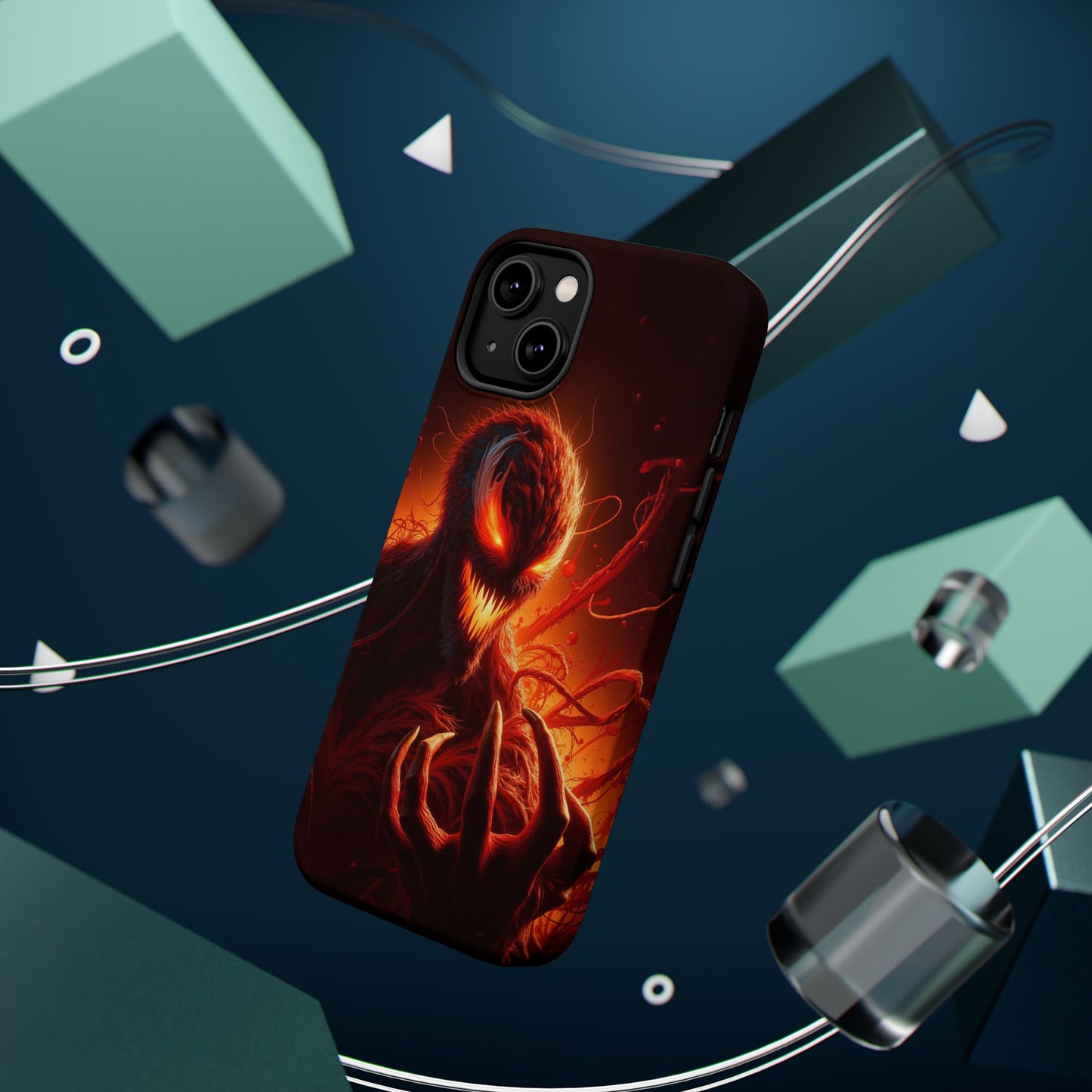 Fiery Alien Phone Case - Aesthetic iPhone Case | Sci-Fi Art Design | Gifts for Him | Unique Phone Accessories