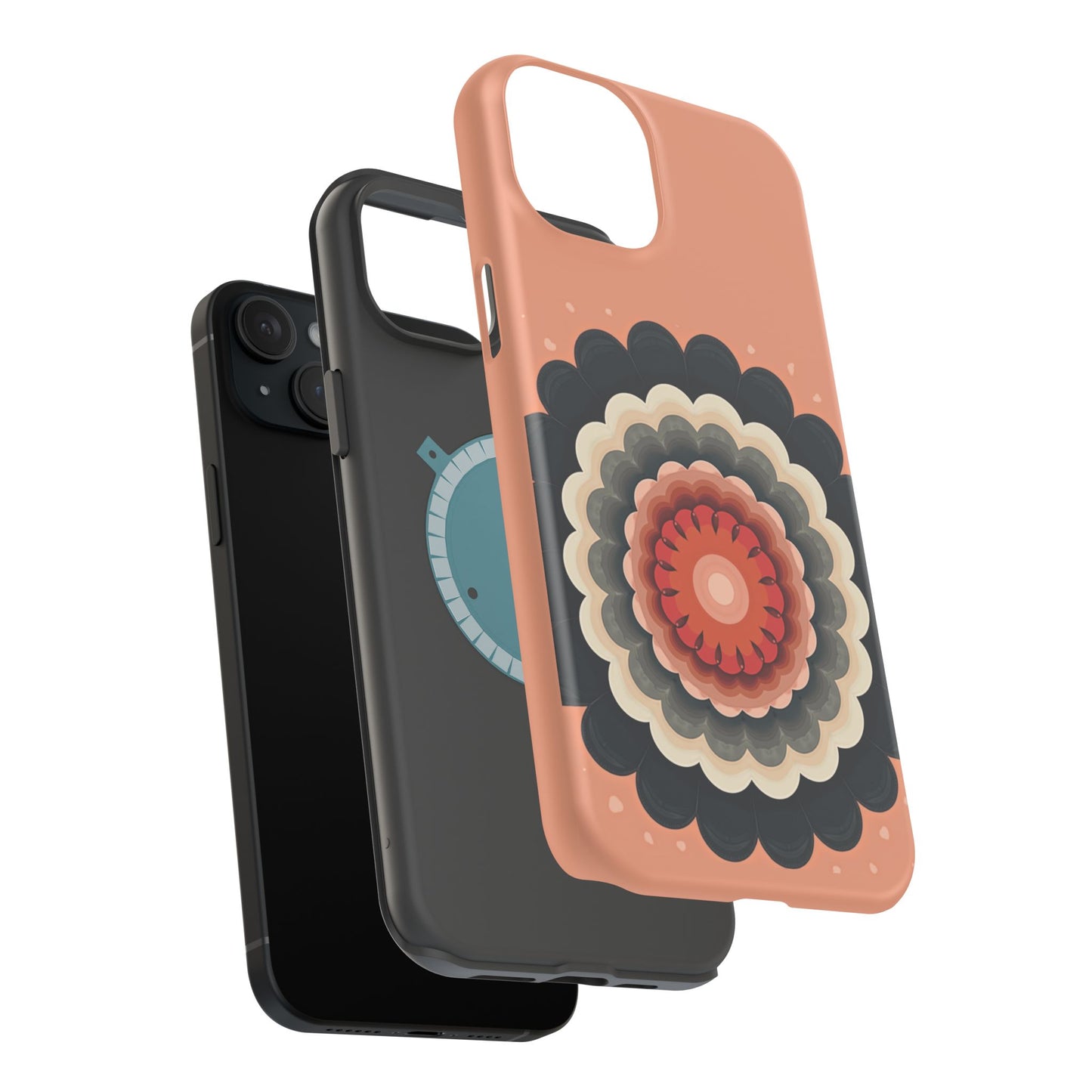 Earth Tone Mandala iPhone Case - Bohemian Floral Design, Aesthetic Gift Idea