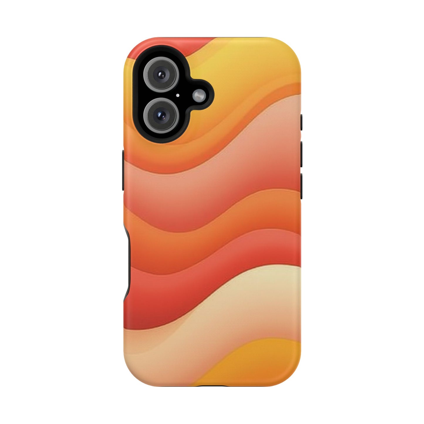 Sunset Waves Phone Case - Aesthetic Orange & Yellow Gift | Retro Summer Vibes Cases