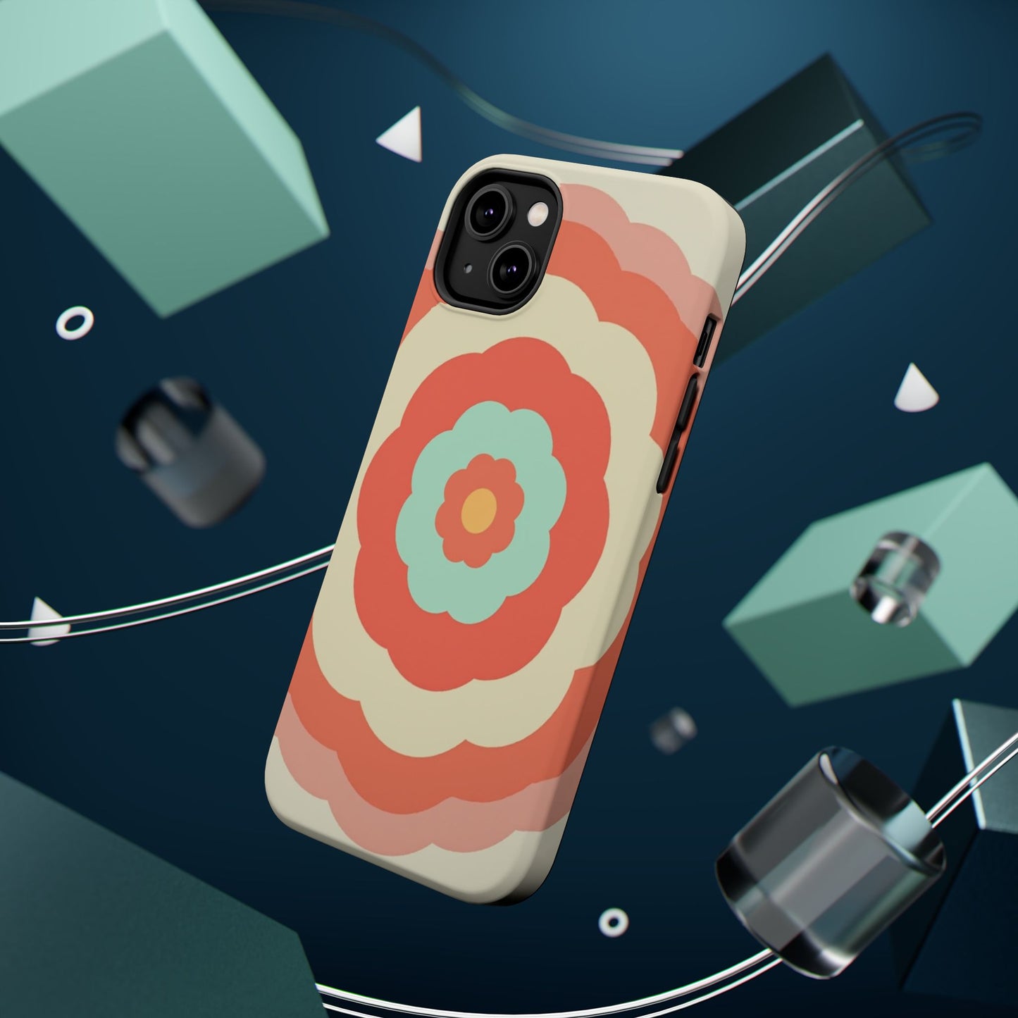 Cute Flower Phone Case - Pastel Aesthetic iPhone Case, Kawaii Gift Idea, Retro Floral Design