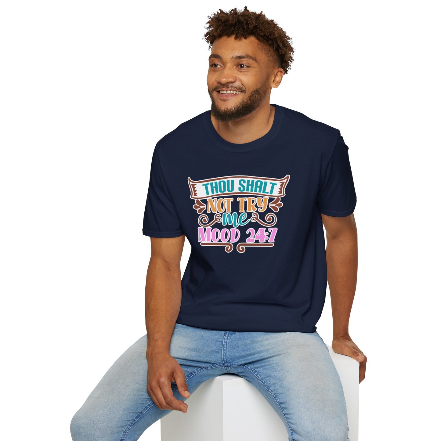 "Thou Shalt Not Try Me – Mood 24/7" Sassy & Stylish T-Shirt – Edgy Humor Tee for When You’re Done With Drama