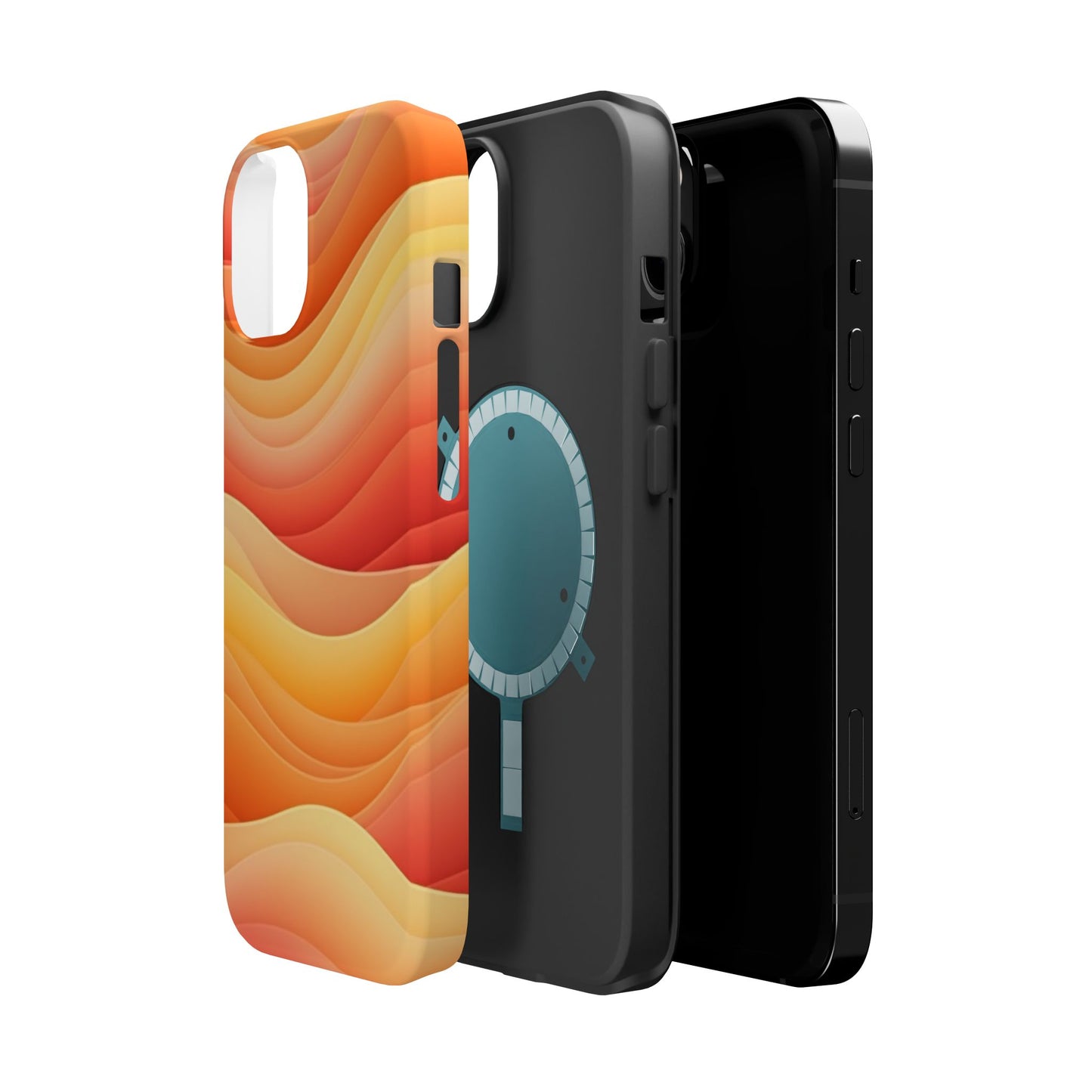 Sunset Wave Phone Case - Aesthetic Orange iPhone Case, Golden Hour Gift Idea, Trendy Beach Vibes