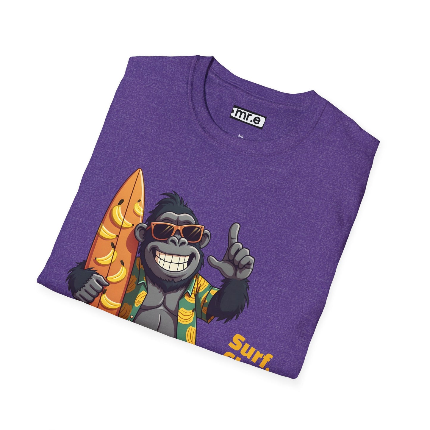 Surf. Chill. Peel. Repeat. β Funny Tropical Gorilla T-Shirt