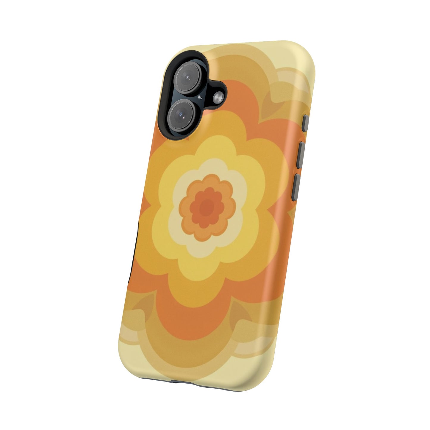 Vintage Floral iPhone Case - 70s Retro Flower Design, Groovy Aesthetic Gift Idea