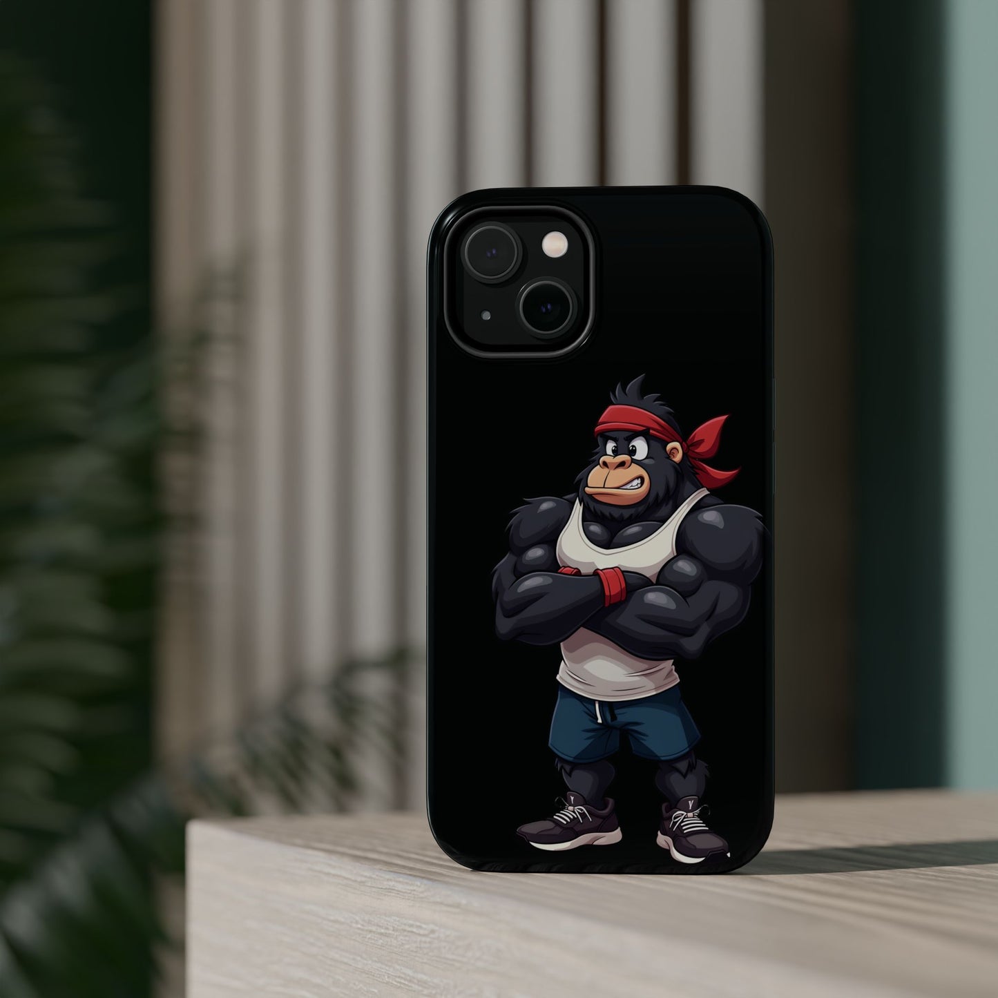 Red Band Gym Gorilla Phone Case β Fierce Style Meets Tough Protection