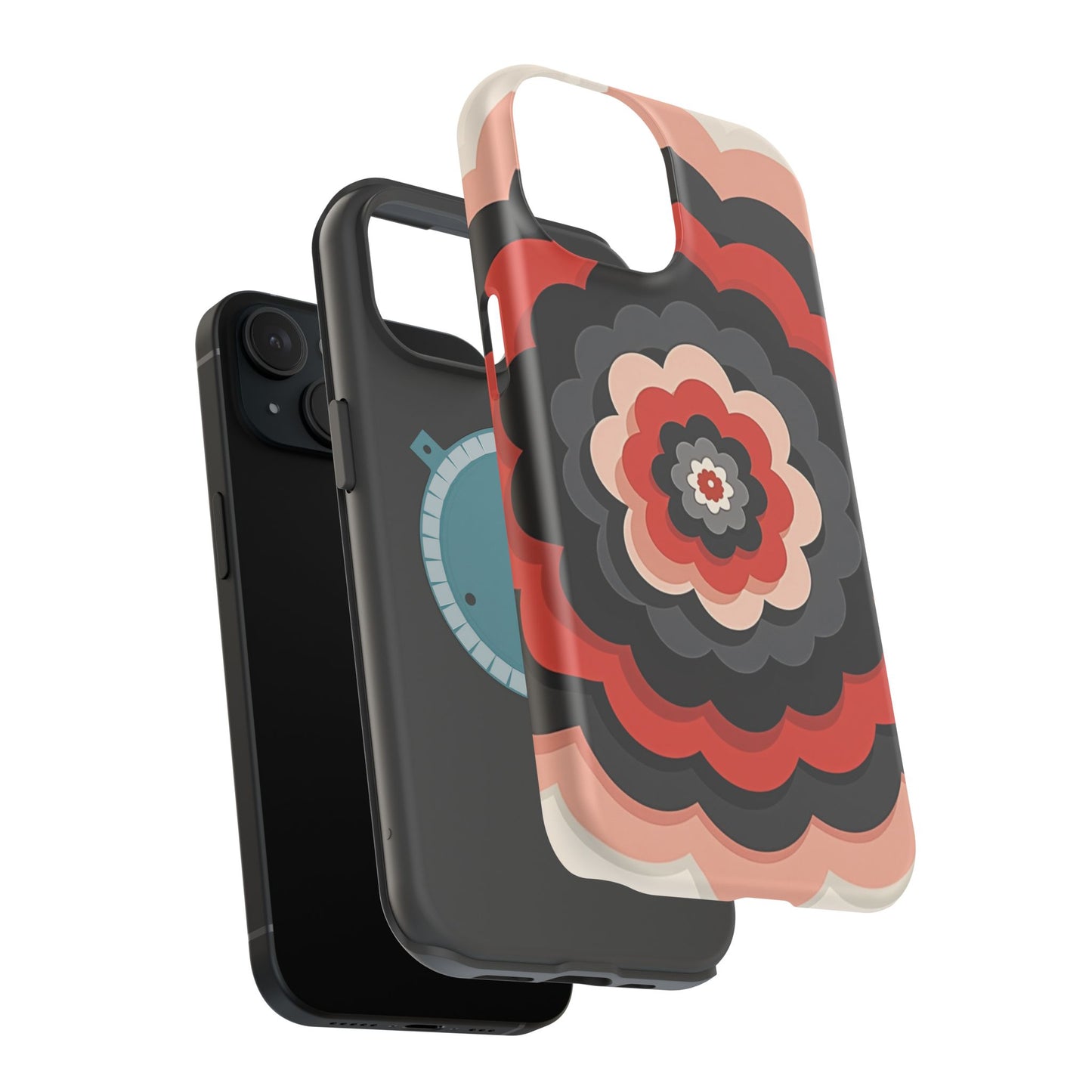 Floral Phone Case - Retro Flower iPhone Case, Aesthetic Gift Idea, Cute Pink Design