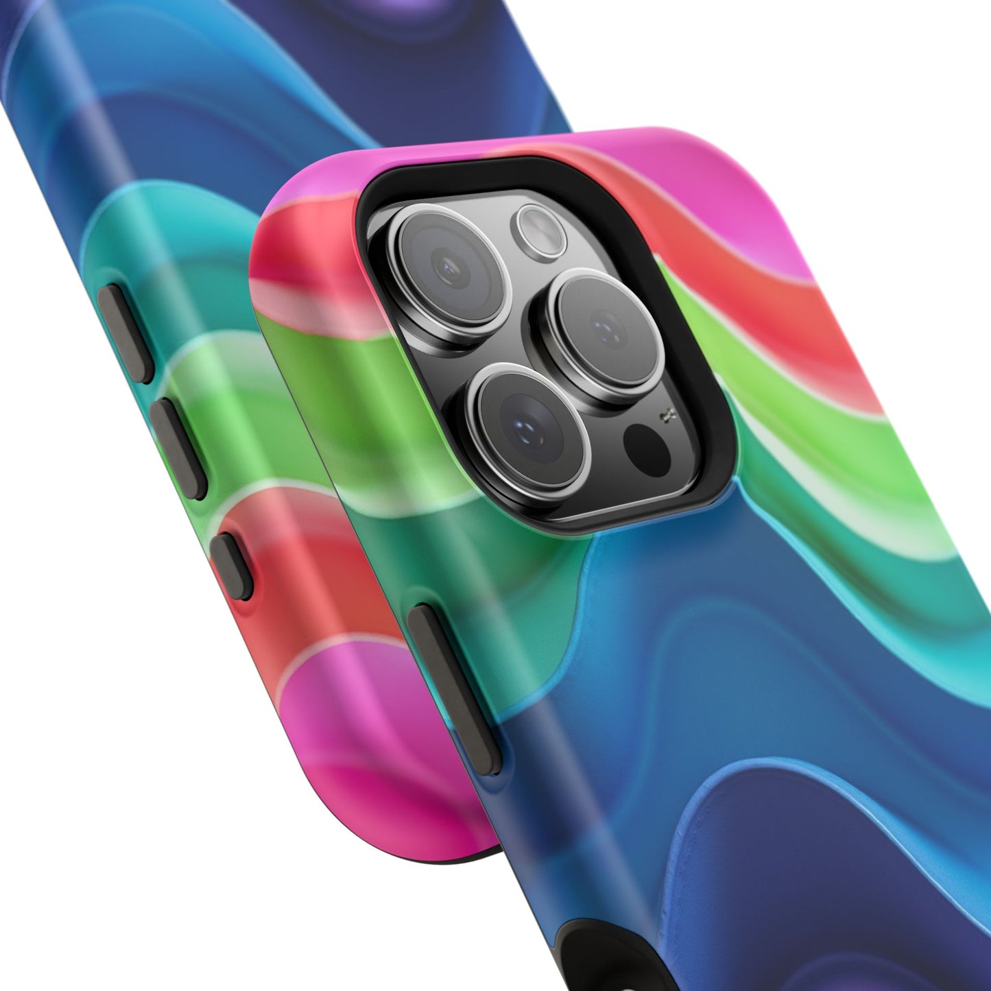 Rainbow Wave Phone Case - Aesthetic Ocean Design | iPhone 14-17 Cases | Nature Gifts for Her, Colorful Trendy Accessory