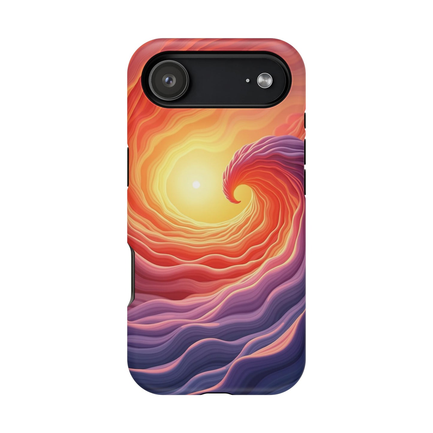 Sunburst Wave iPhone Case - Ocean Sunset Design, Aesthetic Beach Gift Idea