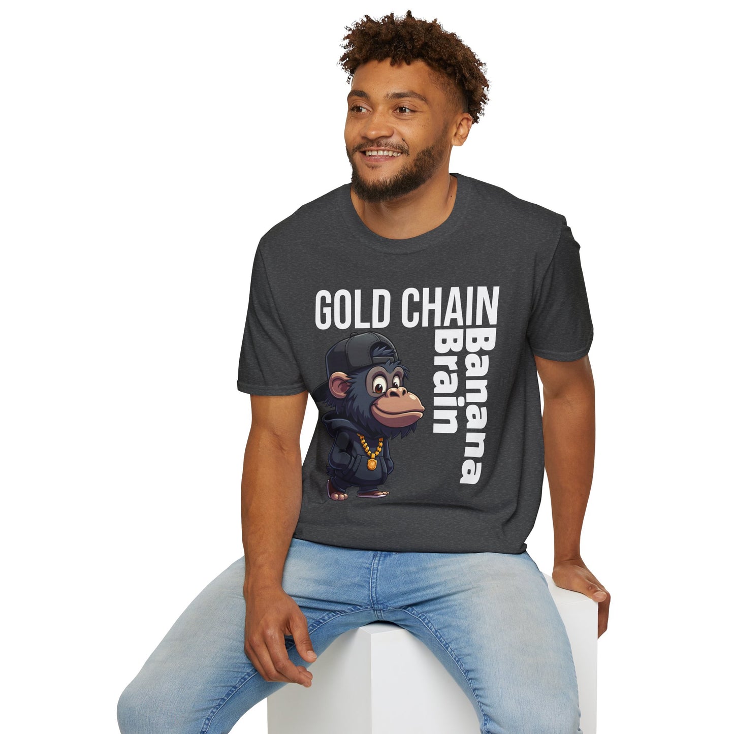 Gold Chain Banana Brain β Funny Hip-Hop Chimp T-Shirt