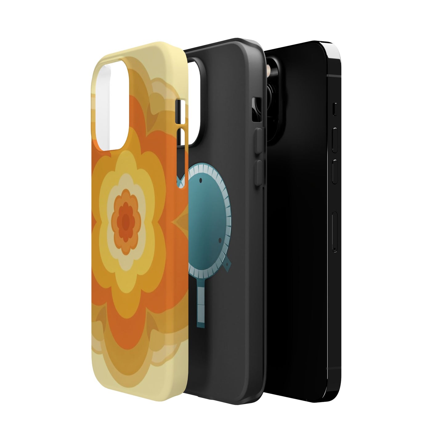 Vintage Floral iPhone Case - 70s Retro Flower Design, Groovy Aesthetic Gift Idea