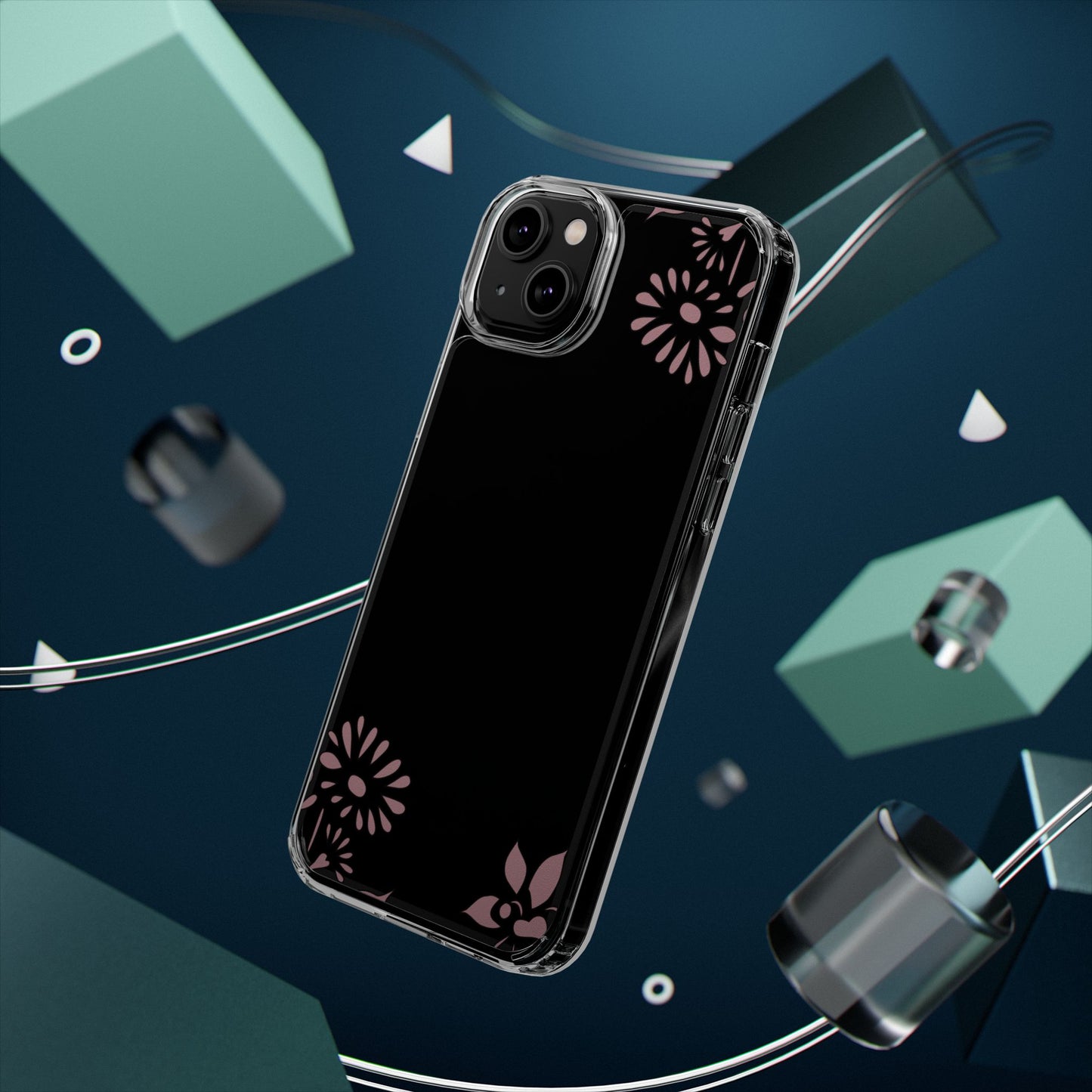 Elegant Floral Clear Phone Case β Minimalist Chic Protection