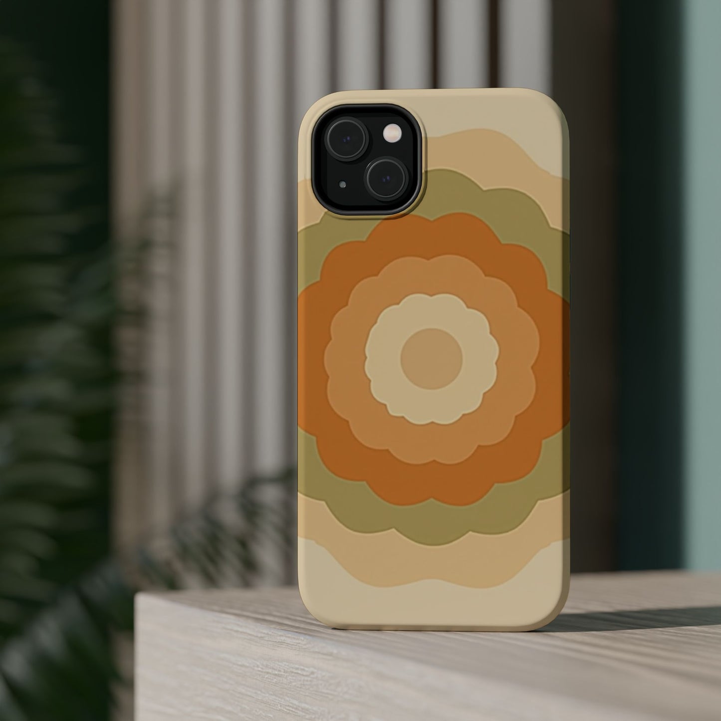Retro Bloom iPhone Case - 70s Floral Design, Vintage Aesthetic Gift Idea