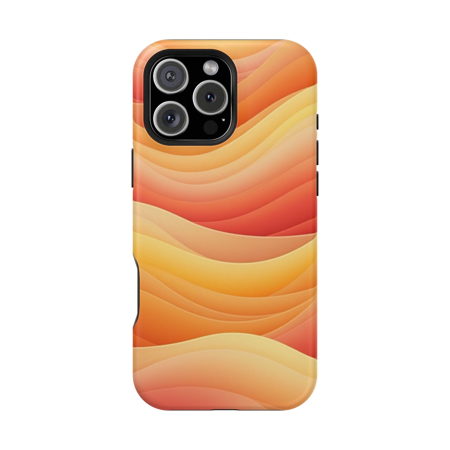 Sunset Wave Phone Case - Aesthetic Orange iPhone Case, Golden Hour Gift Idea, Trendy Beach Vibes