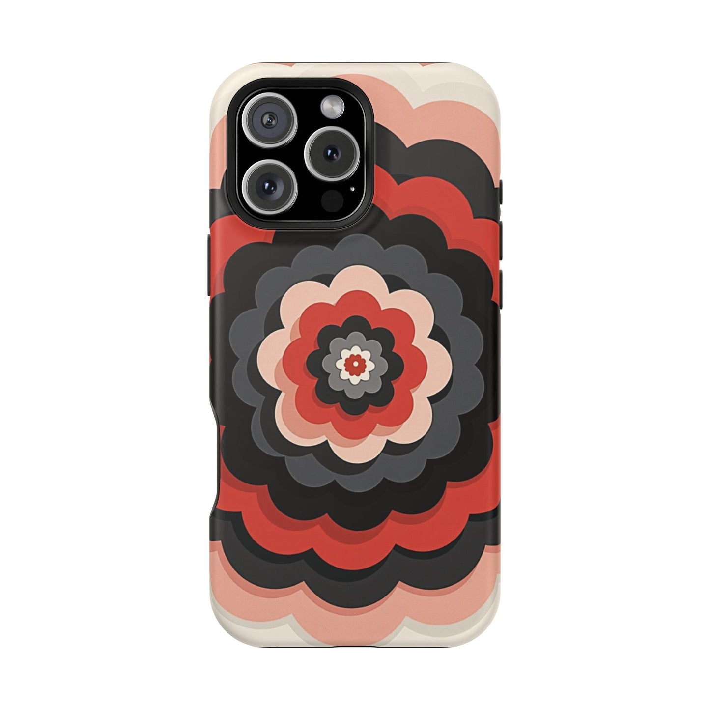 Floral Phone Case - Retro Flower iPhone Case, Aesthetic Gift Idea, Cute Pink Design