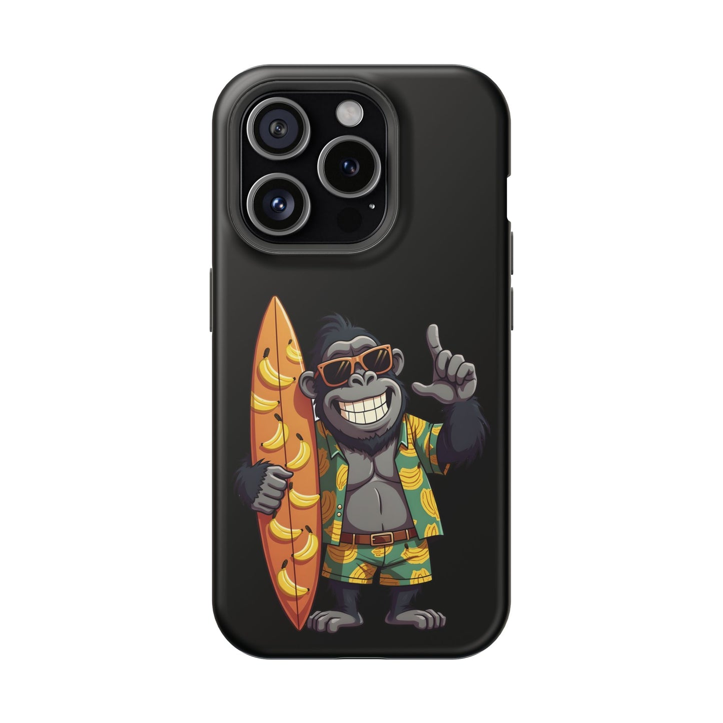 Banana Vibes Surf Gorilla Phone Case β Tropical Chill Meets Jungle Fun