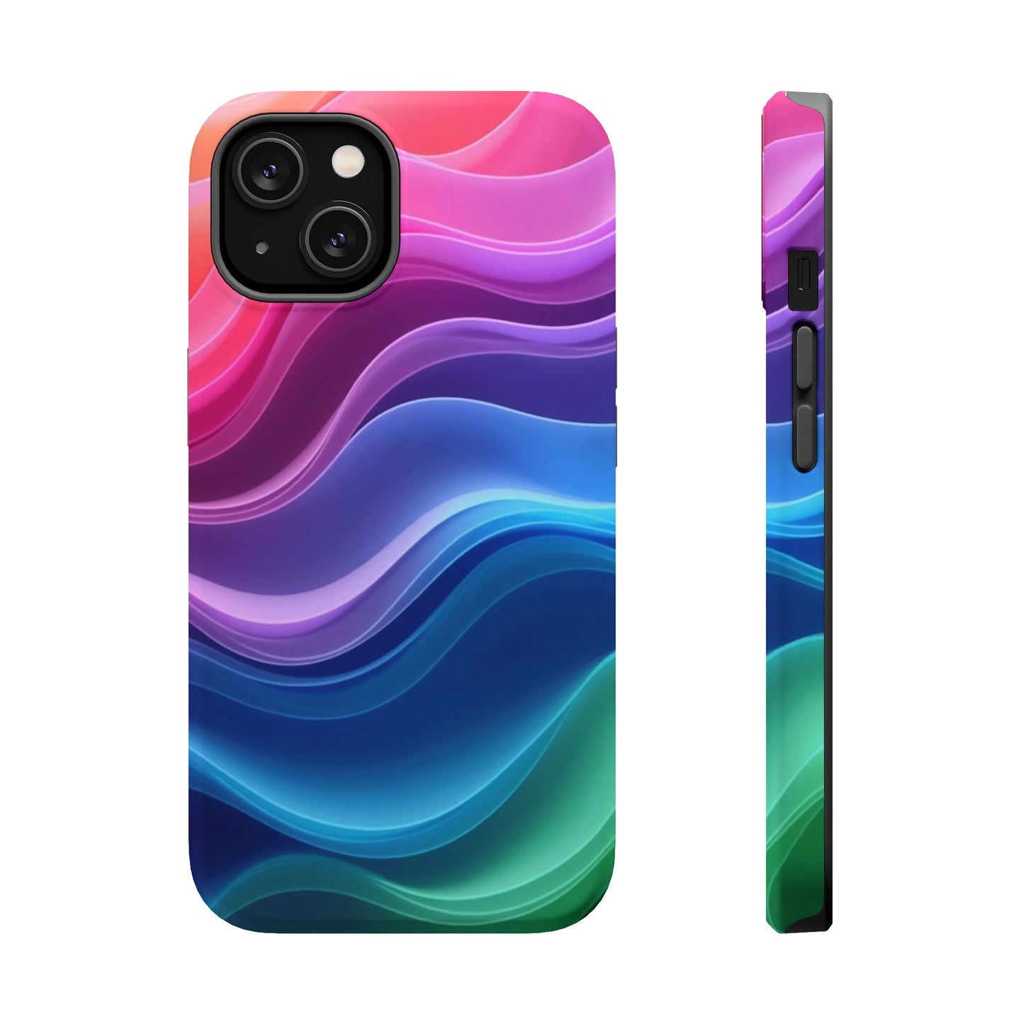 Pastel Wave Phone Case - Aesthetic iPhone Case | Lavender & Blue Gradient Design | Gifts for Her | Unique Art Print