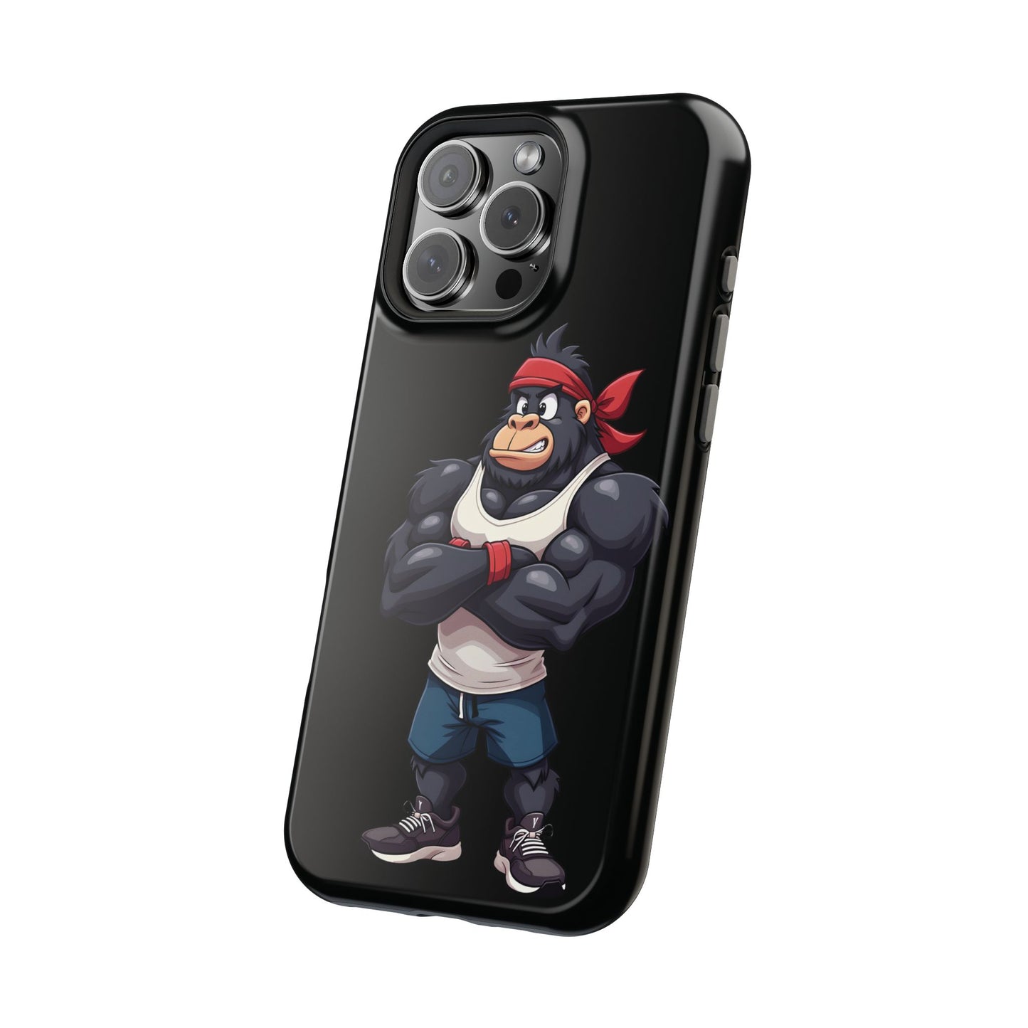 Red Band Gym Gorilla Phone Case β Fierce Style Meets Tough Protection
