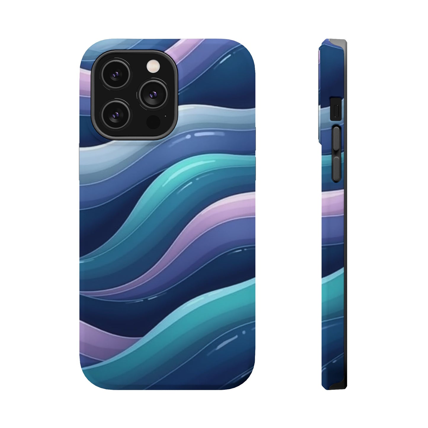 Blue Wave Phone Case - Aesthetic iPhone Case | Dark Moody Gradient Design | Gifts for Her | Unique Art Print