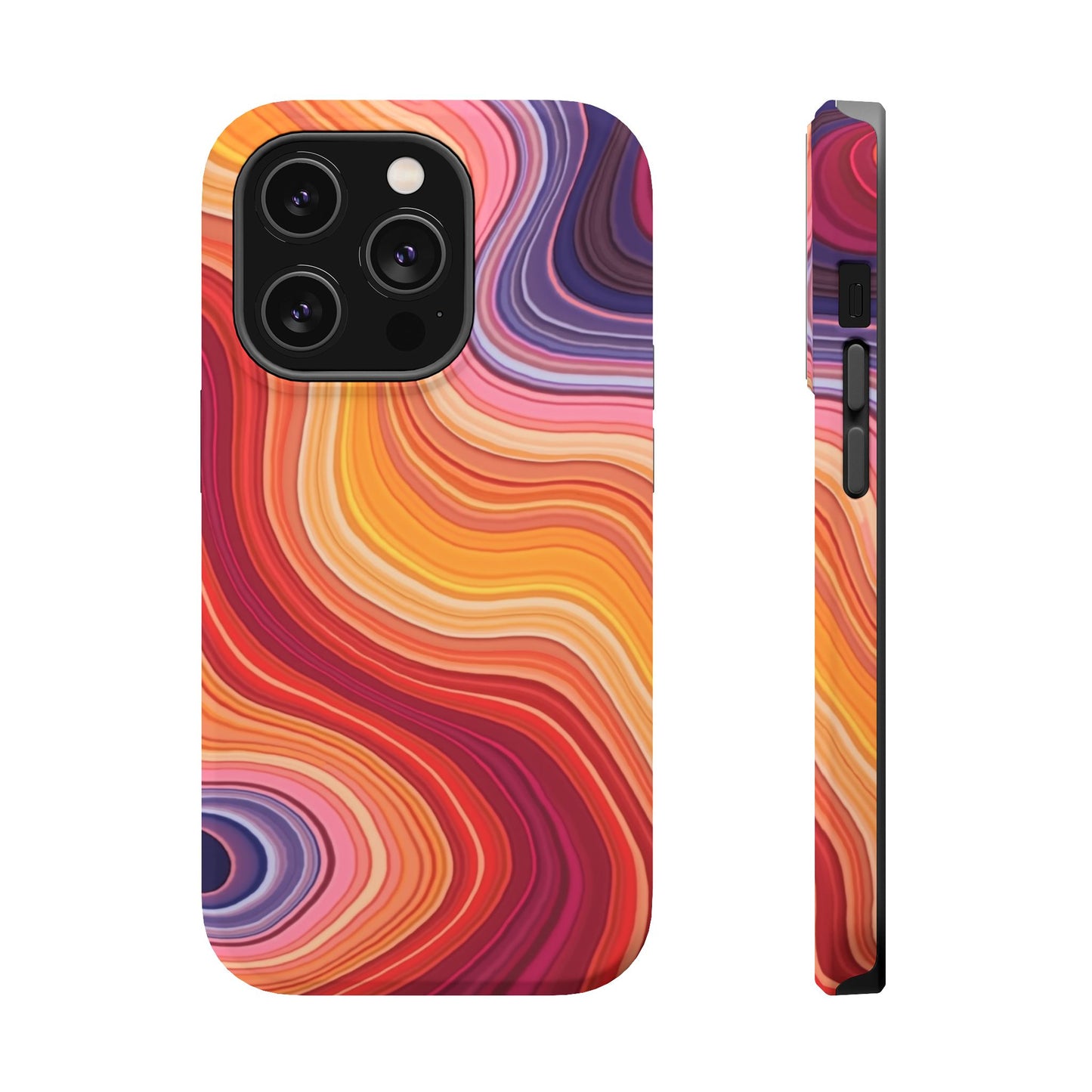 Lava Flow iPhone Case - Abstract Swirl Design, Trendy Aesthetic Gift Idea