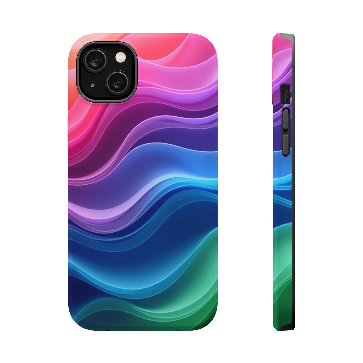 Pastel Wave Phone Case - Aesthetic iPhone Case | Lavender & Blue Gradient Design | Gifts for Her | Unique Art Print