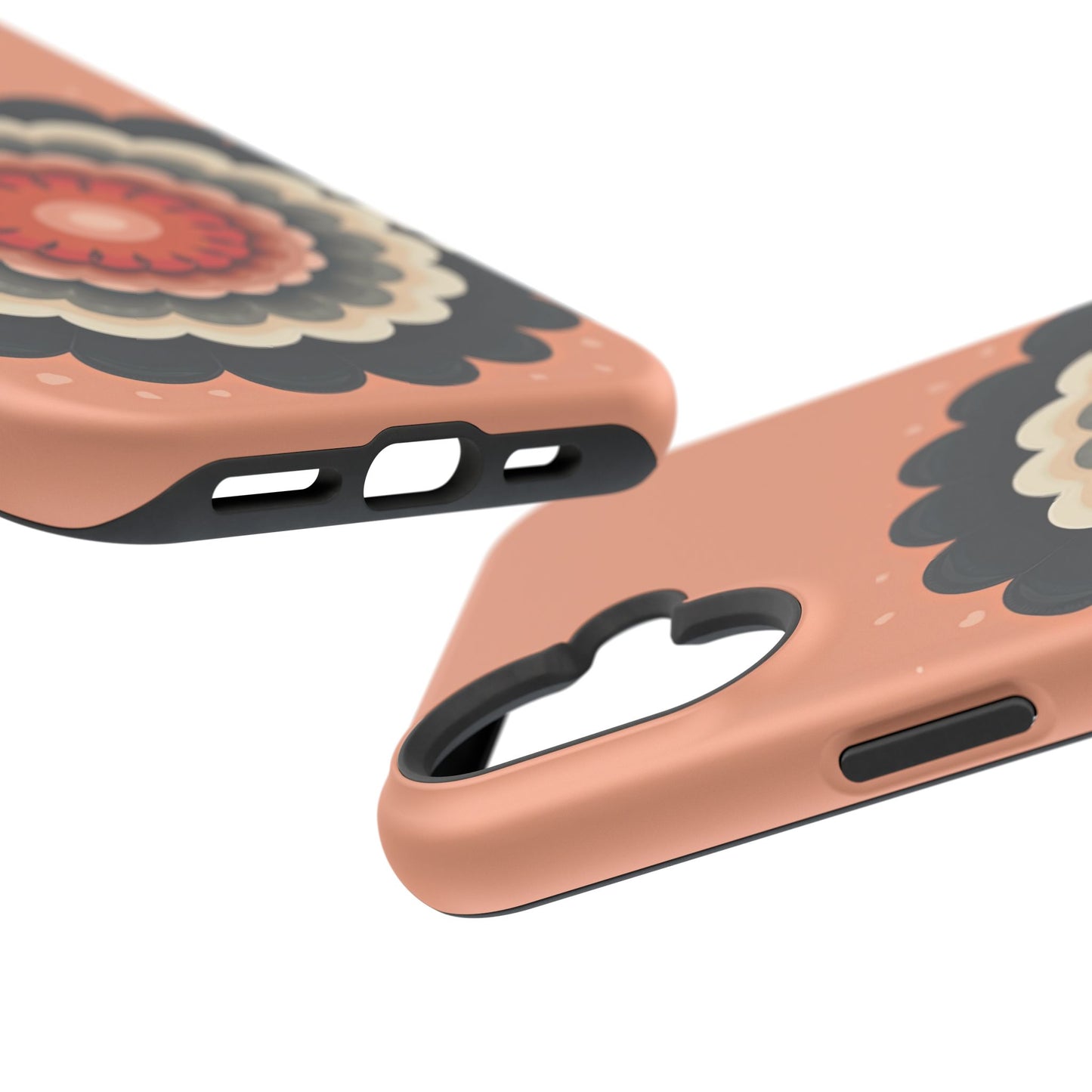 Earth Tone Mandala iPhone Case - Bohemian Floral Design, Aesthetic Gift Idea