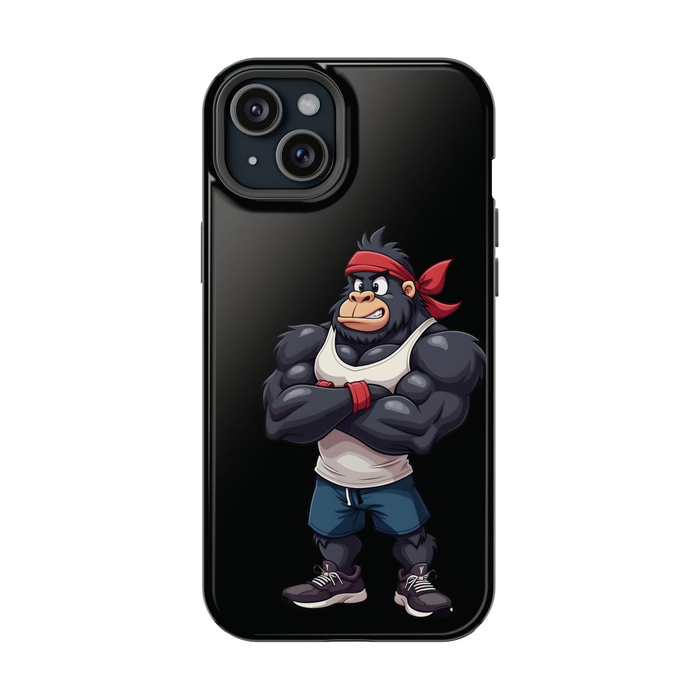 Red Band Gym Gorilla Phone Case β Fierce Style Meets Tough Protection