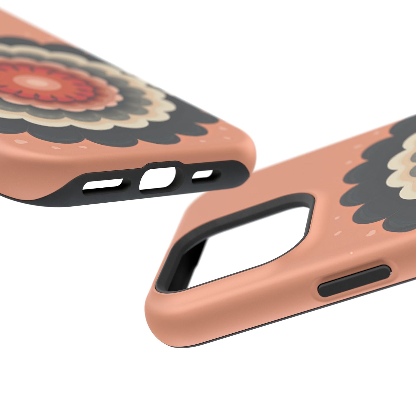 Earth Tone Mandala iPhone Case - Bohemian Floral Design, Aesthetic Gift Idea