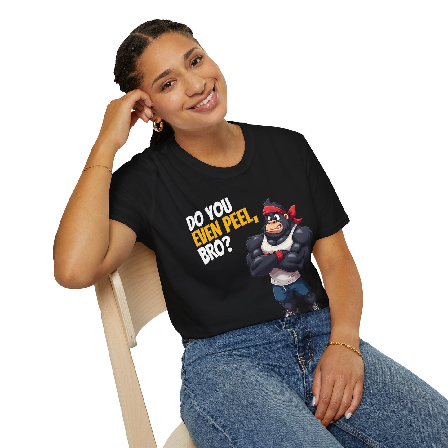 Do You Even Peel, Bro? β Funny Gym Gorilla T-Shirt