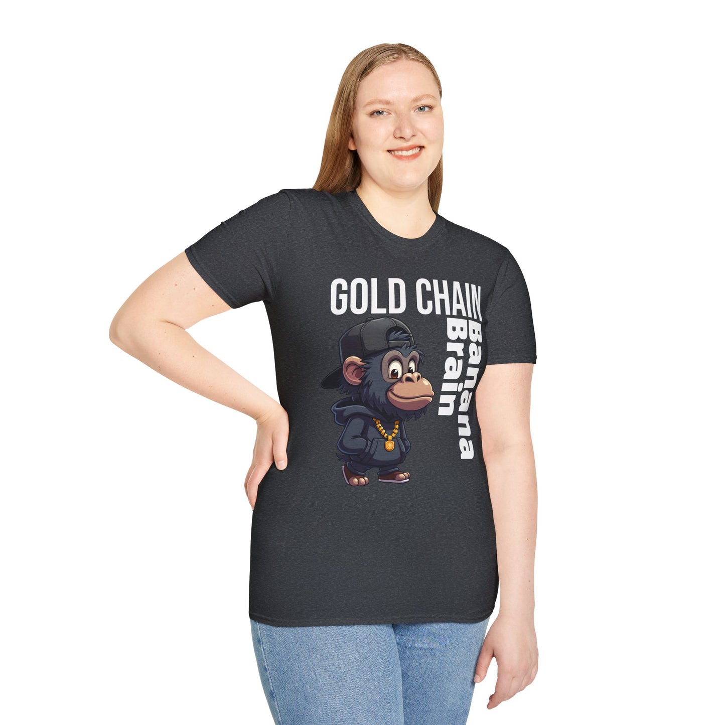 Gold Chain Banana Brain β Funny Hip-Hop Chimp T-Shirt