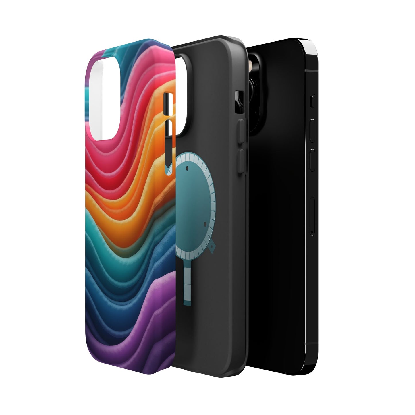 Colorful Wave Phone Case - Aesthetic iPhone Case, Pride Gift Idea, Trendy Summer Accessory