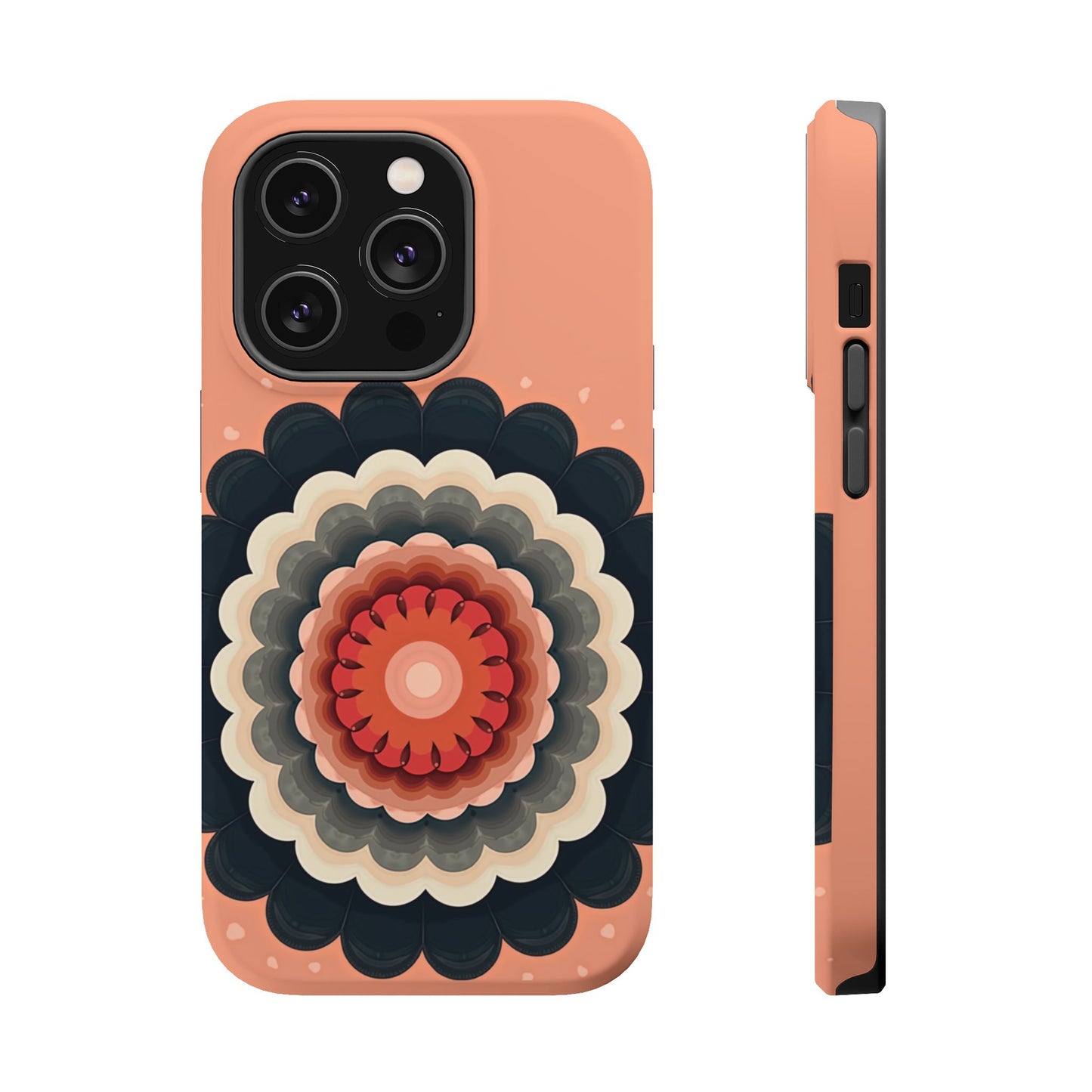 Earth Tone Mandala iPhone Case - Bohemian Floral Design, Aesthetic Gift Idea