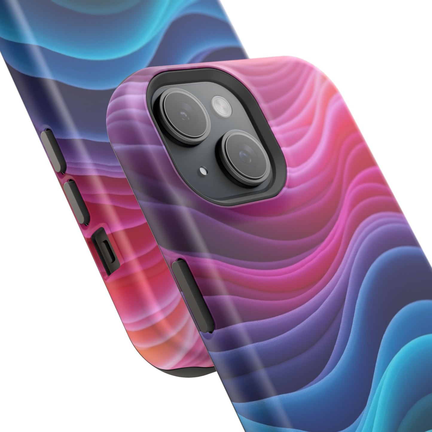 Colorful Wave Phone Case - Aesthetic iPhone Case | Rainbow Ripple Design | Trendy Gifts for Her | Unique Art Print