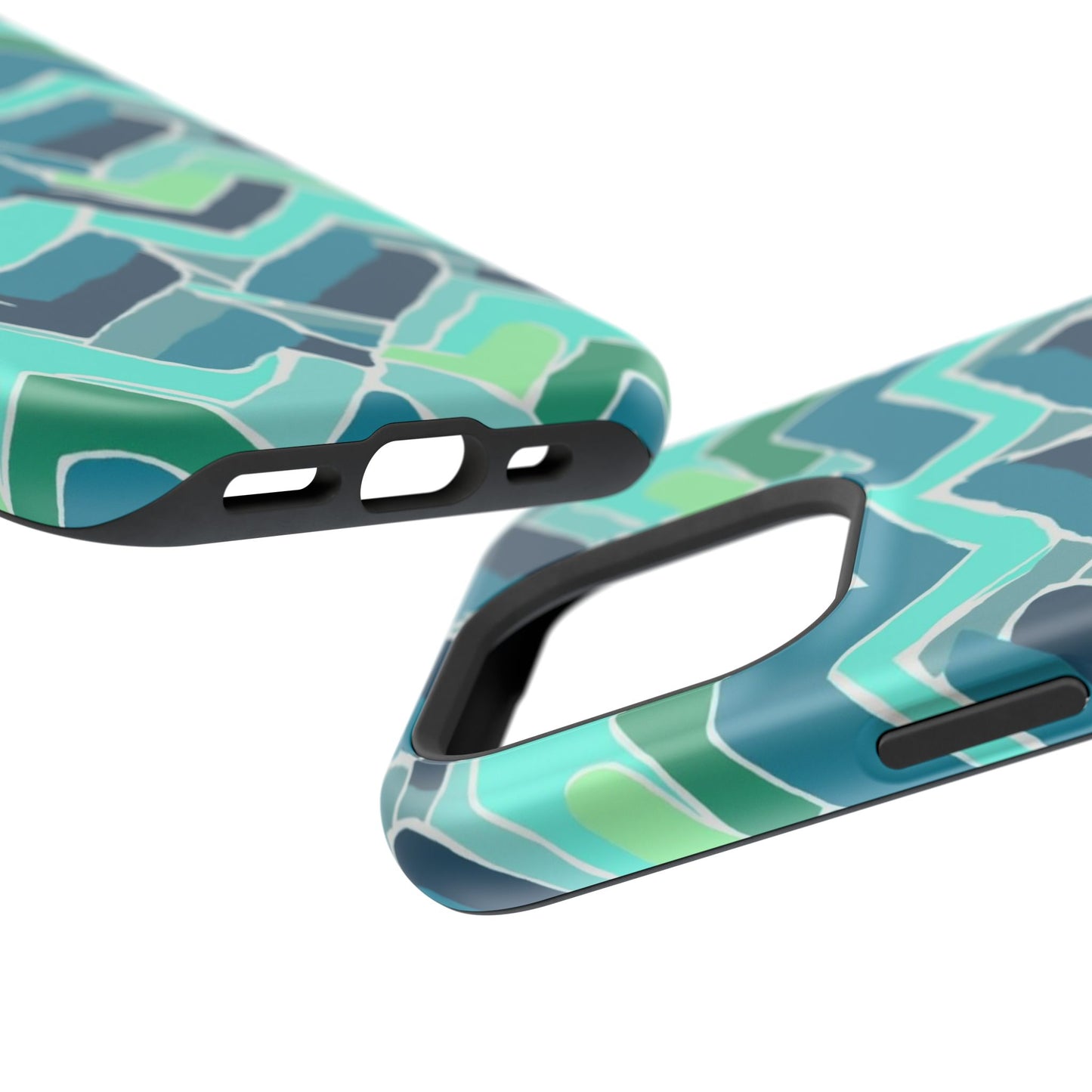 Watercolor Chevron Phone Case β Aesthetic Soft Pastel Phone Cover for iPhone | Unique Artistic Design with Floral Accents