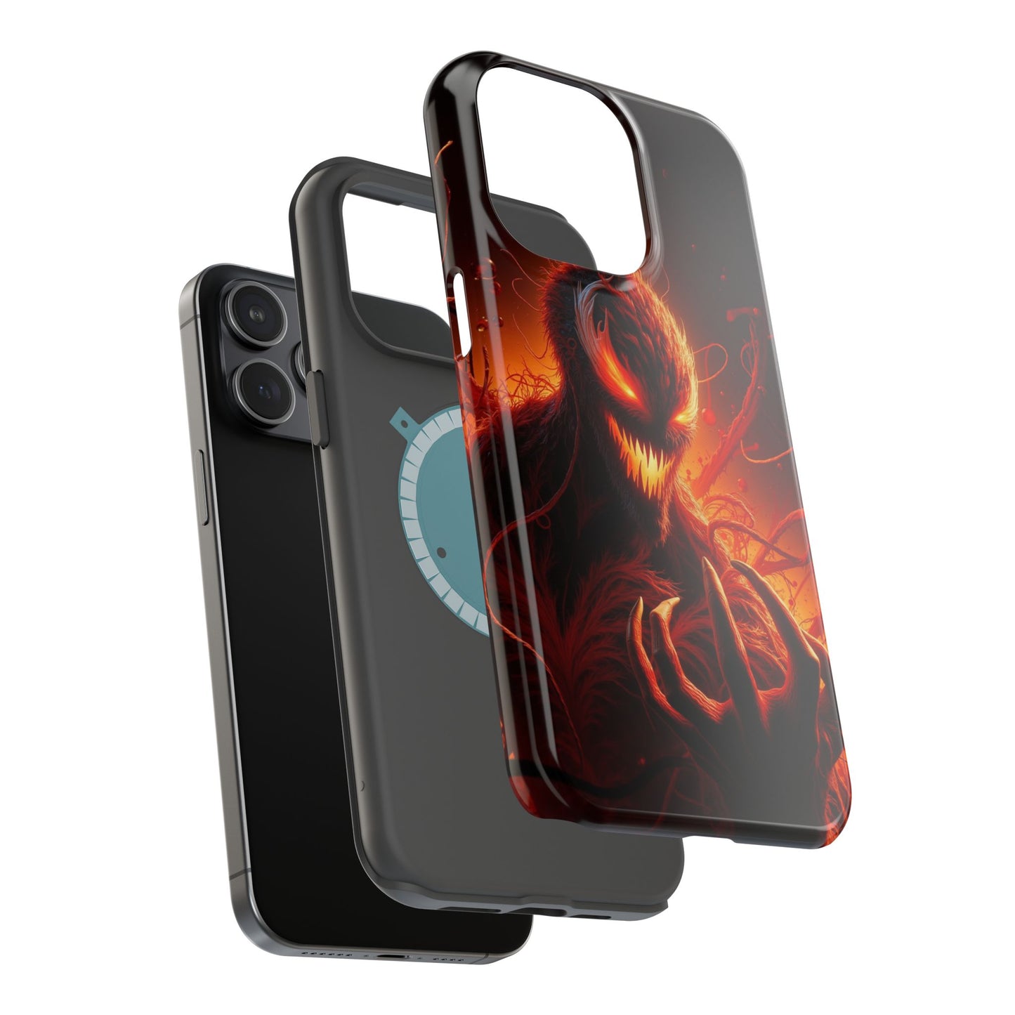Fiery Alien Phone Case - Aesthetic iPhone Case | Sci-Fi Art Design | Gifts for Him | Unique Phone Accessories