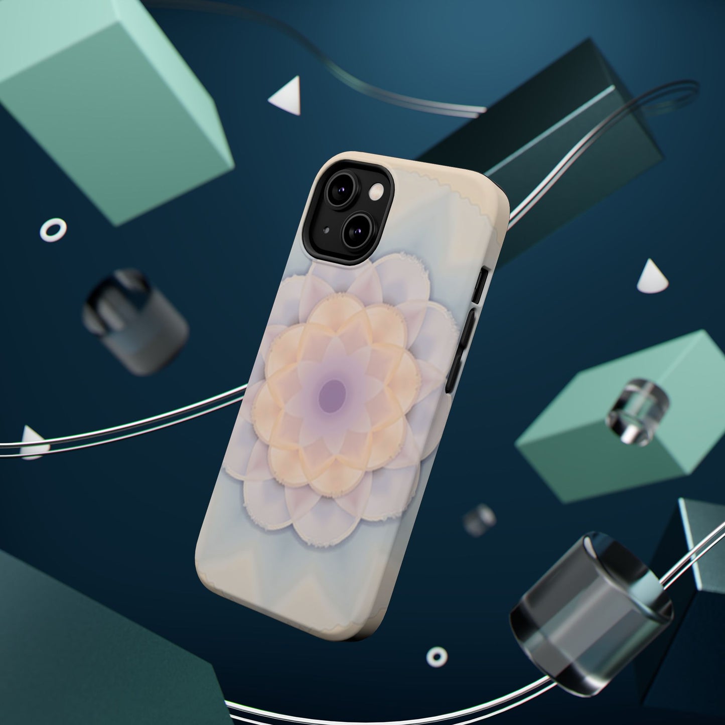 Pastel Mandala Phone Case - Aesthetic iPhone Case, Floral Gift Idea, Spiritual Zen Design