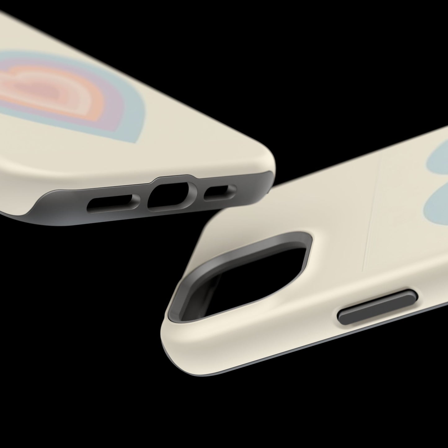 Pastel Heart iPhone Case - Retro Aesthetic Y2K Gift - Cute Phone Accessories