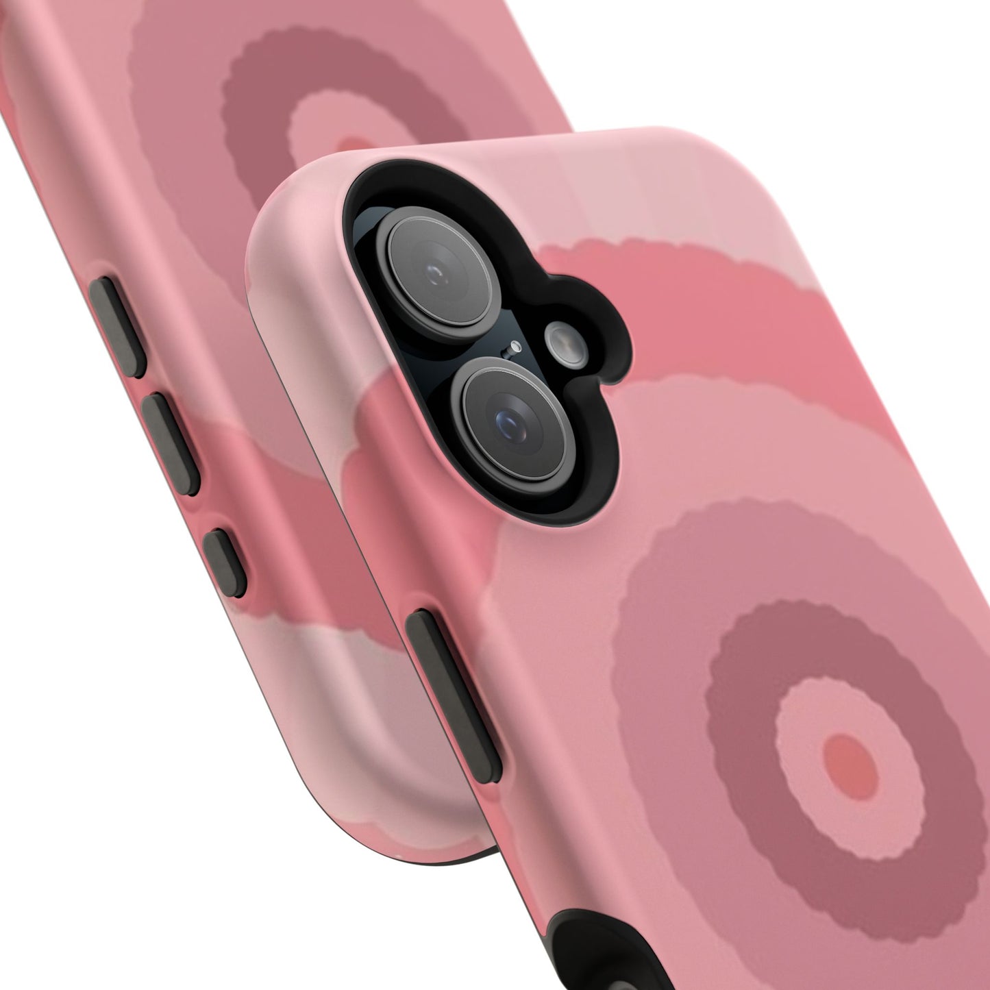 Retro Pink iPhone Case - 70s Aesthetic Wave Design - Cute Y2K Accessory
