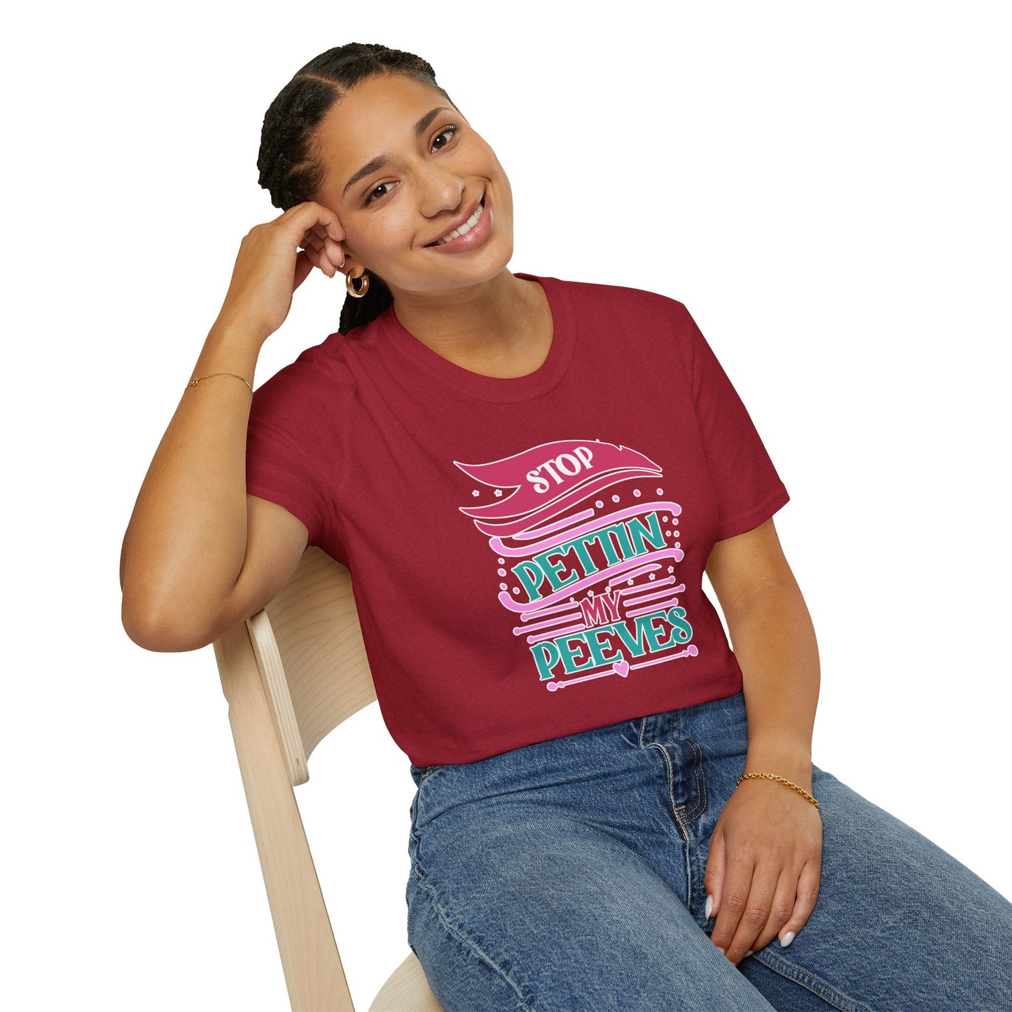 "Stop Pettin’ My Peeves" Funny Sassy T-Shirt – Ironic Petting-Proof Graphic Tee for the Overwhelmed & Underappreciated