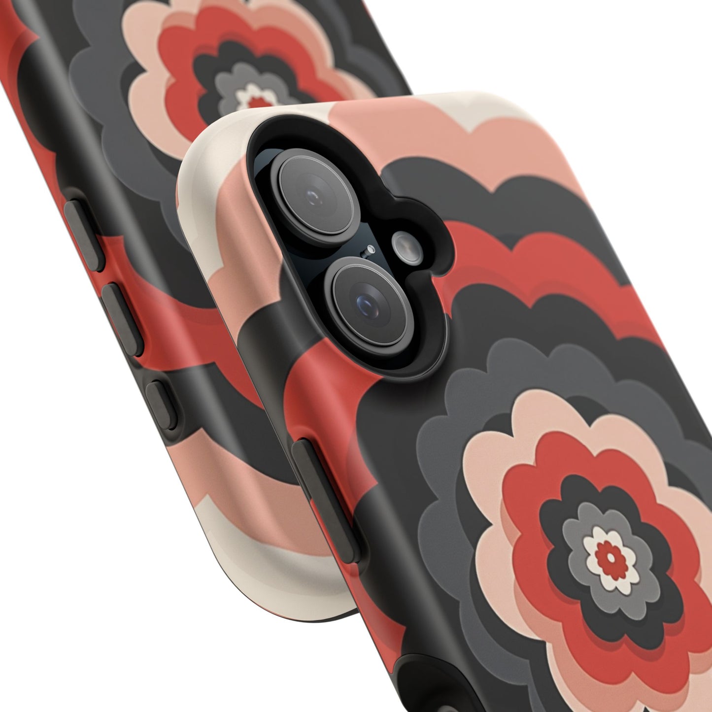 Floral Phone Case - Retro Flower iPhone Case, Aesthetic Gift Idea, Cute Pink Design