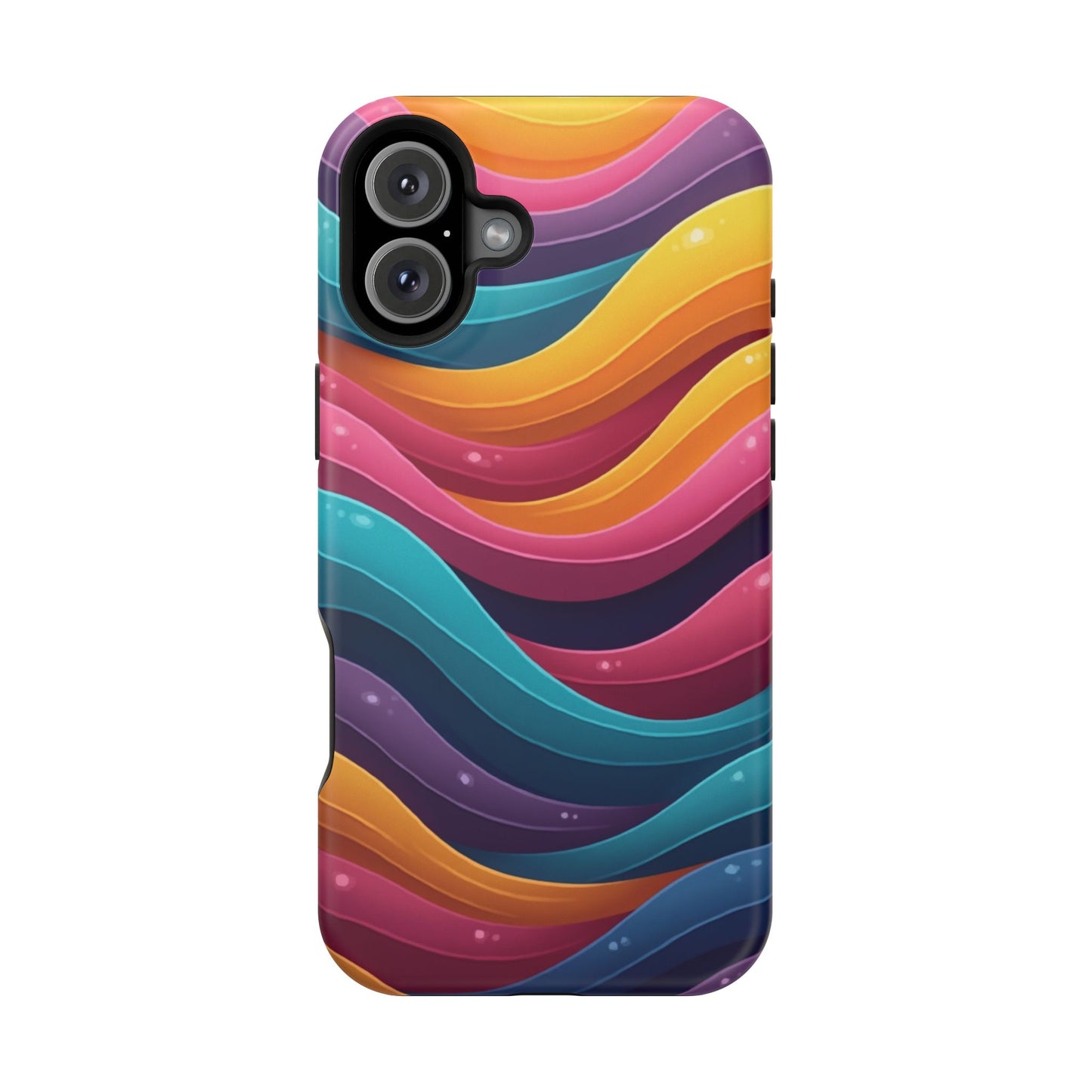 Colorful Wave Phone Case - Aesthetic iPhone Case, Bright Gift Idea, Trendy Summer Accessory